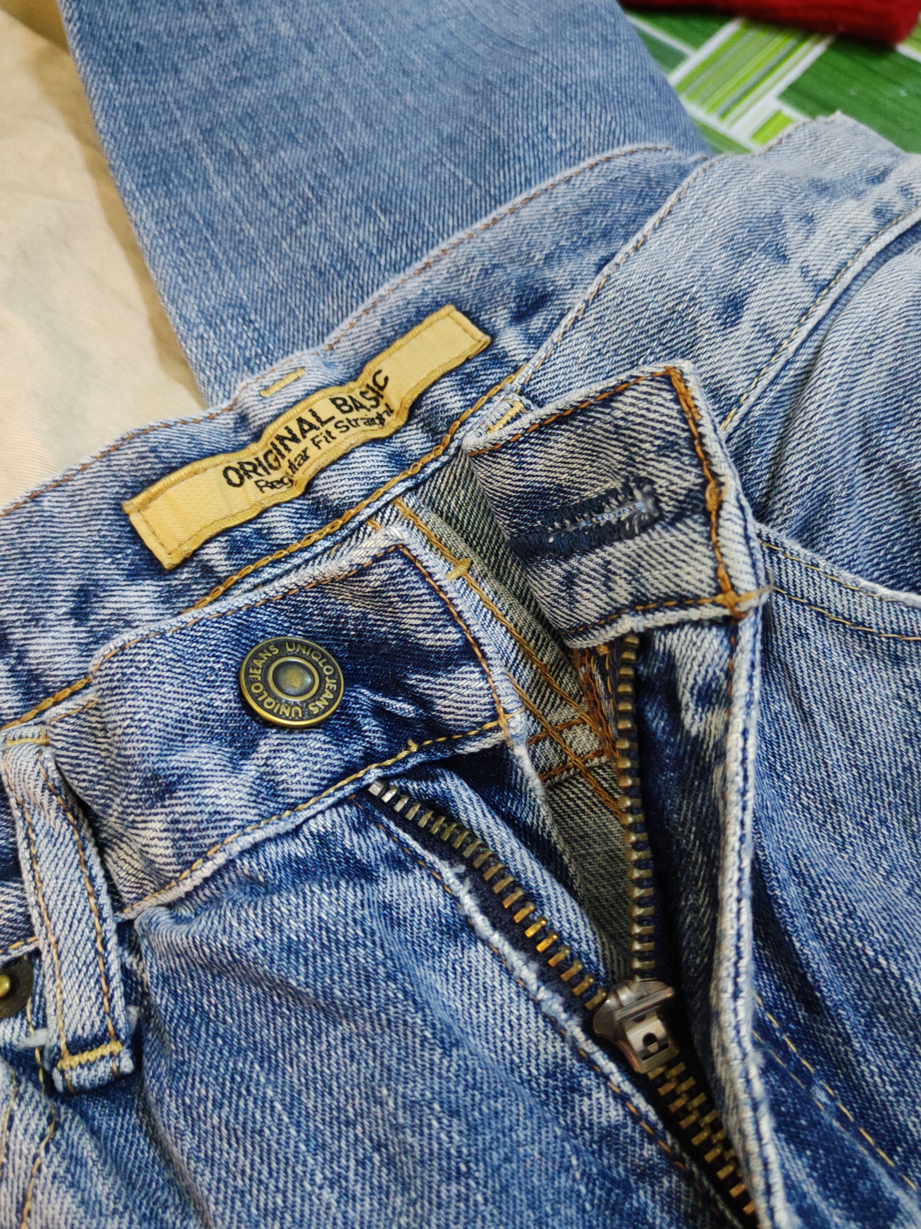 Japanese Brand Uniqlo vintage Blue Distressed jeans Denim pants #S1680 Size US 30 / EU 46 - 14 Thumbnail