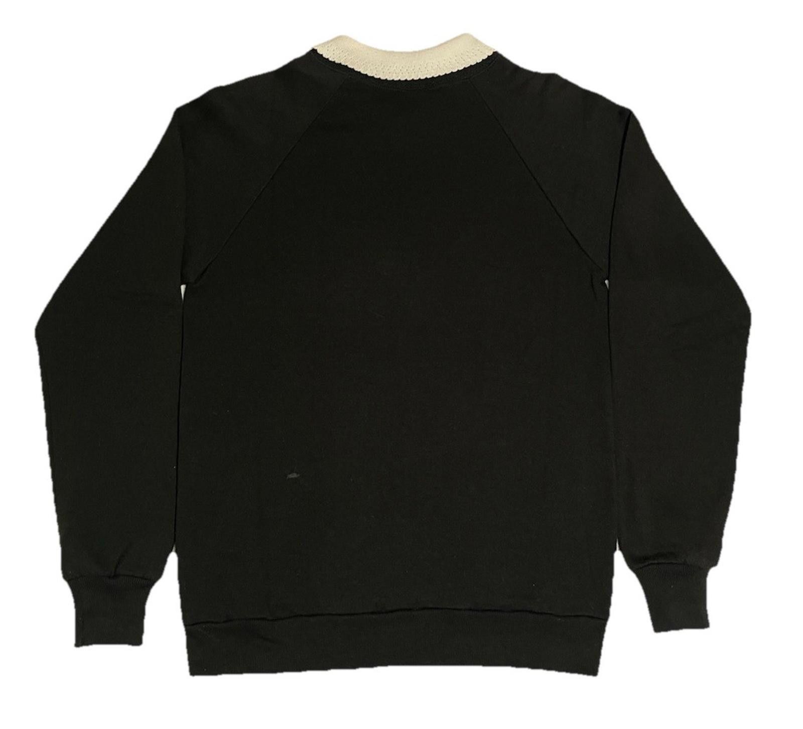 Jerzees 1990s Morning Sun Floral Flower Black Collared Crewneck L Size L / US 10 / IT 46 - 3 Thumbnail