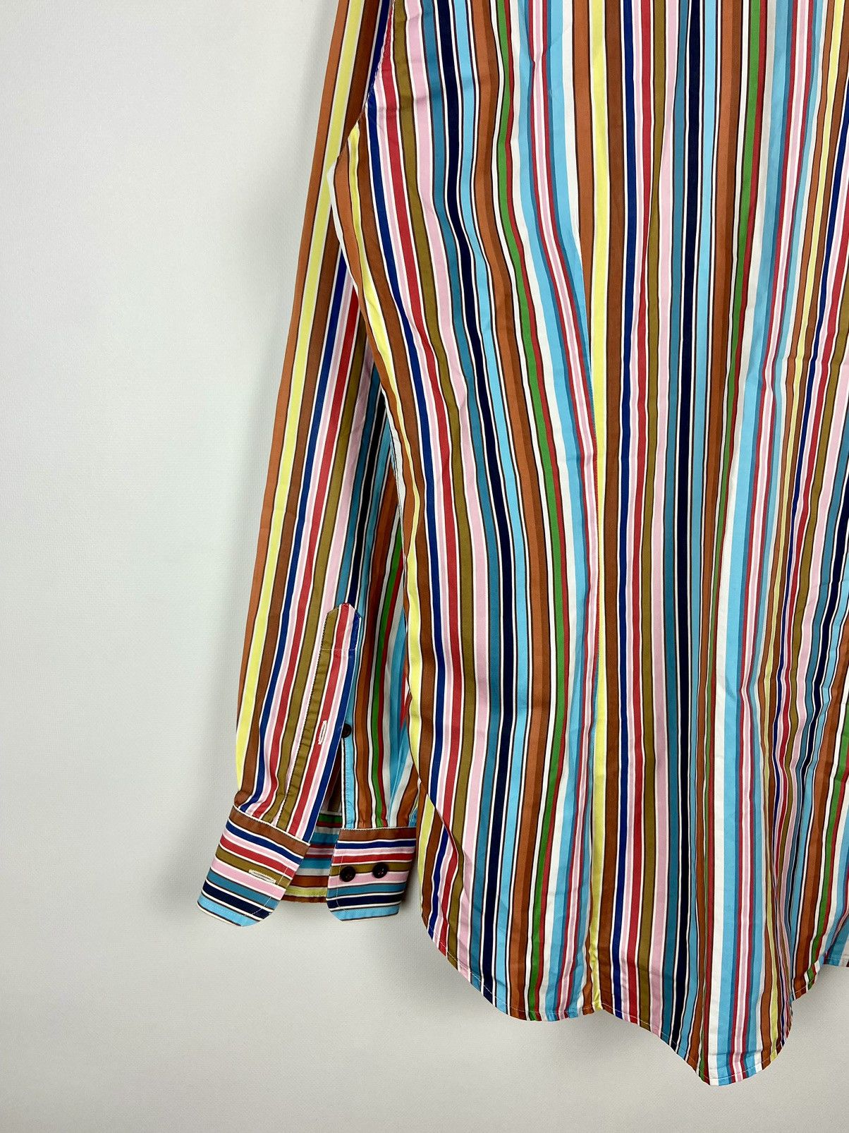 Etro Etro Milano Mens Striped Button-Down Luxury Shirt Size US L / EU 52-54 / 3 - 17 Thumbnail