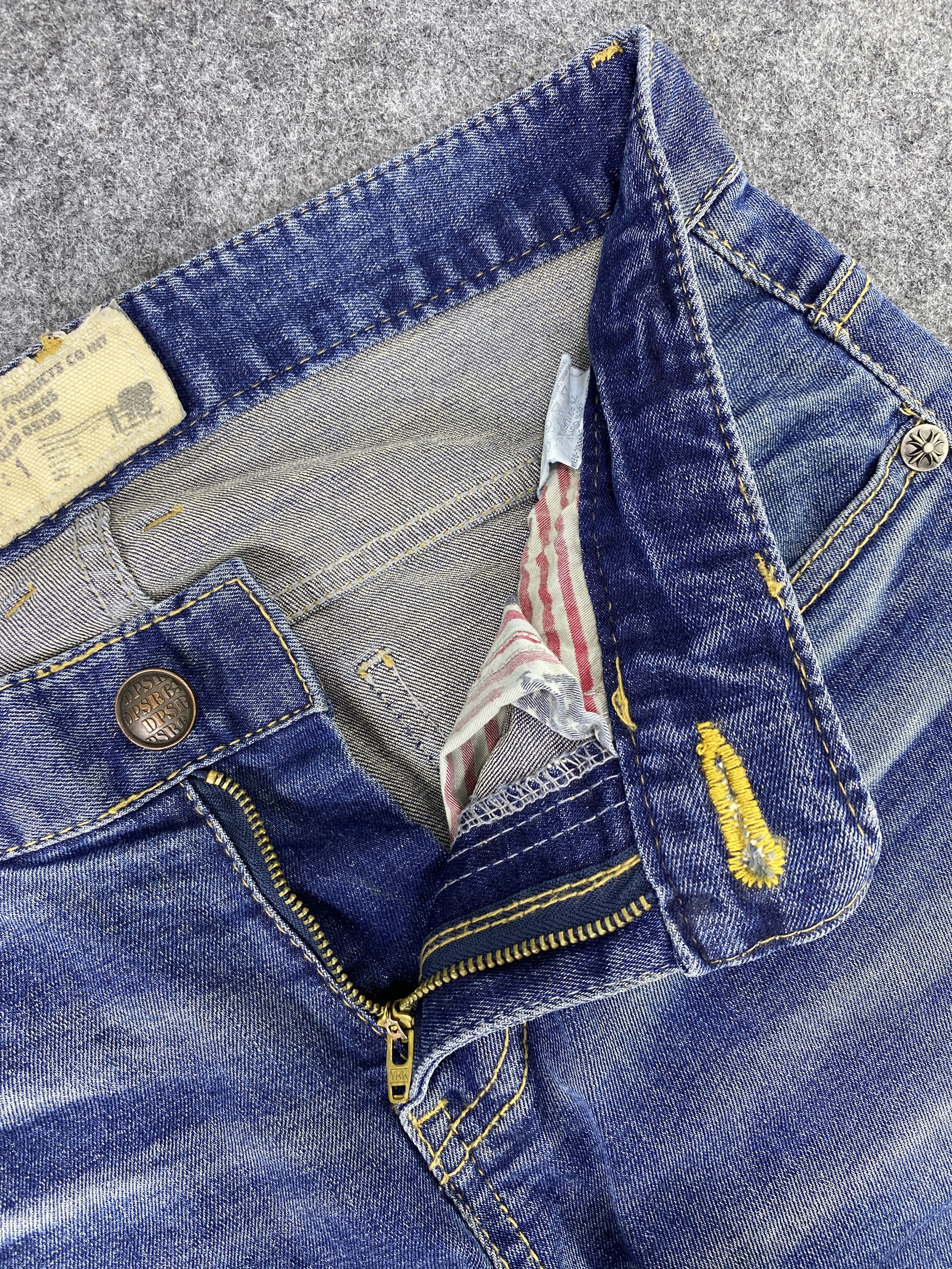 Japanese Brand Japanese Brand DPSR Distressed Blue Wash Denim - J1080 Size US 32 / EU 48 - 9 Thumbnail
