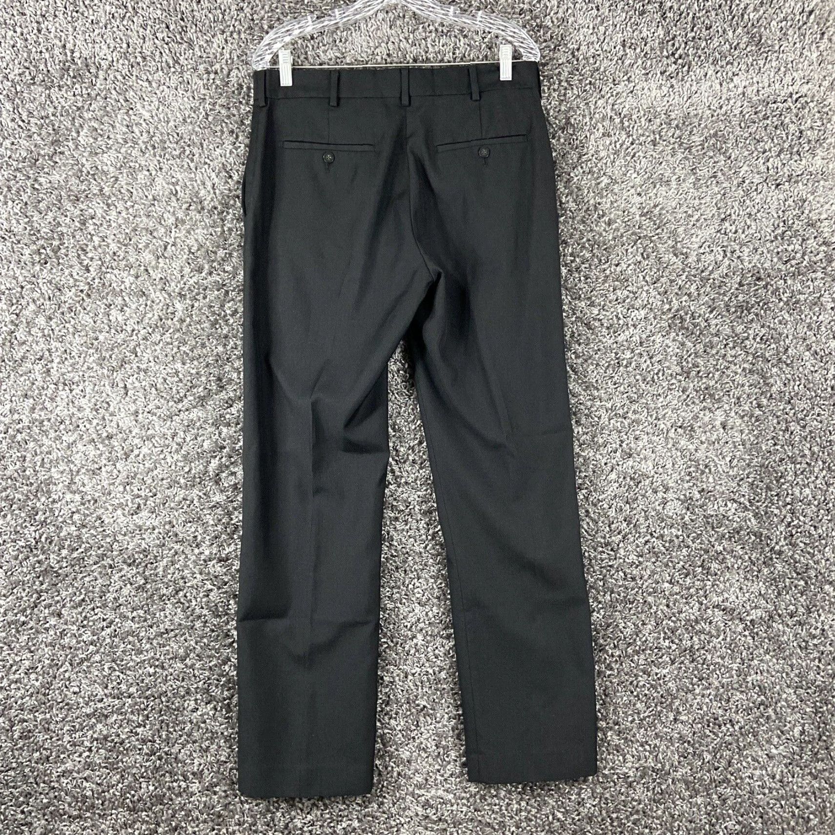Perry Ellis Perry Ellis Portfolio Men's Dress Pants Black 32x31 Size US 32 / EU 48 - 7 Thumbnail