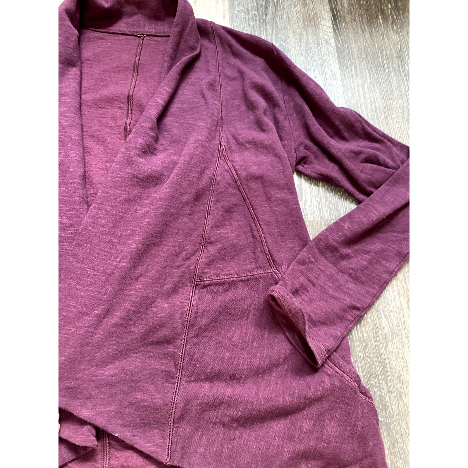 Other Lucy Cotton Burgundy Drape Cardigan Cozy Heritage Minimalist Size M / US 6-8 / IT 42-44 - 2 Thumbnail