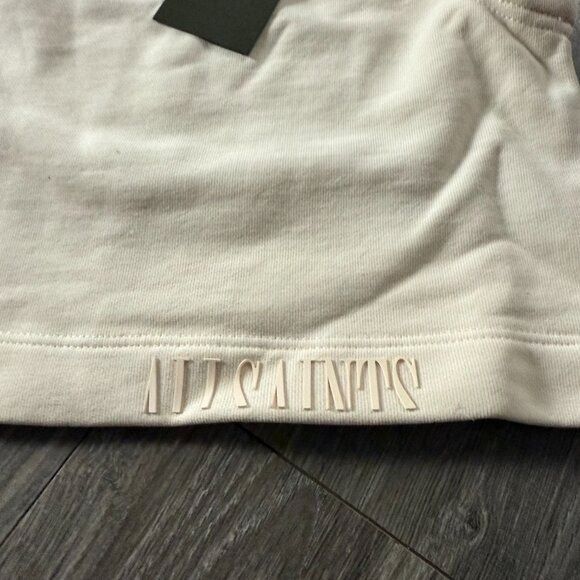 Allsaints NWT Allsaints Lila Crop Sweatshirt Cream White Tank Top Wome Size XXS / US 00 / IT 34 - 2 Thumbnail