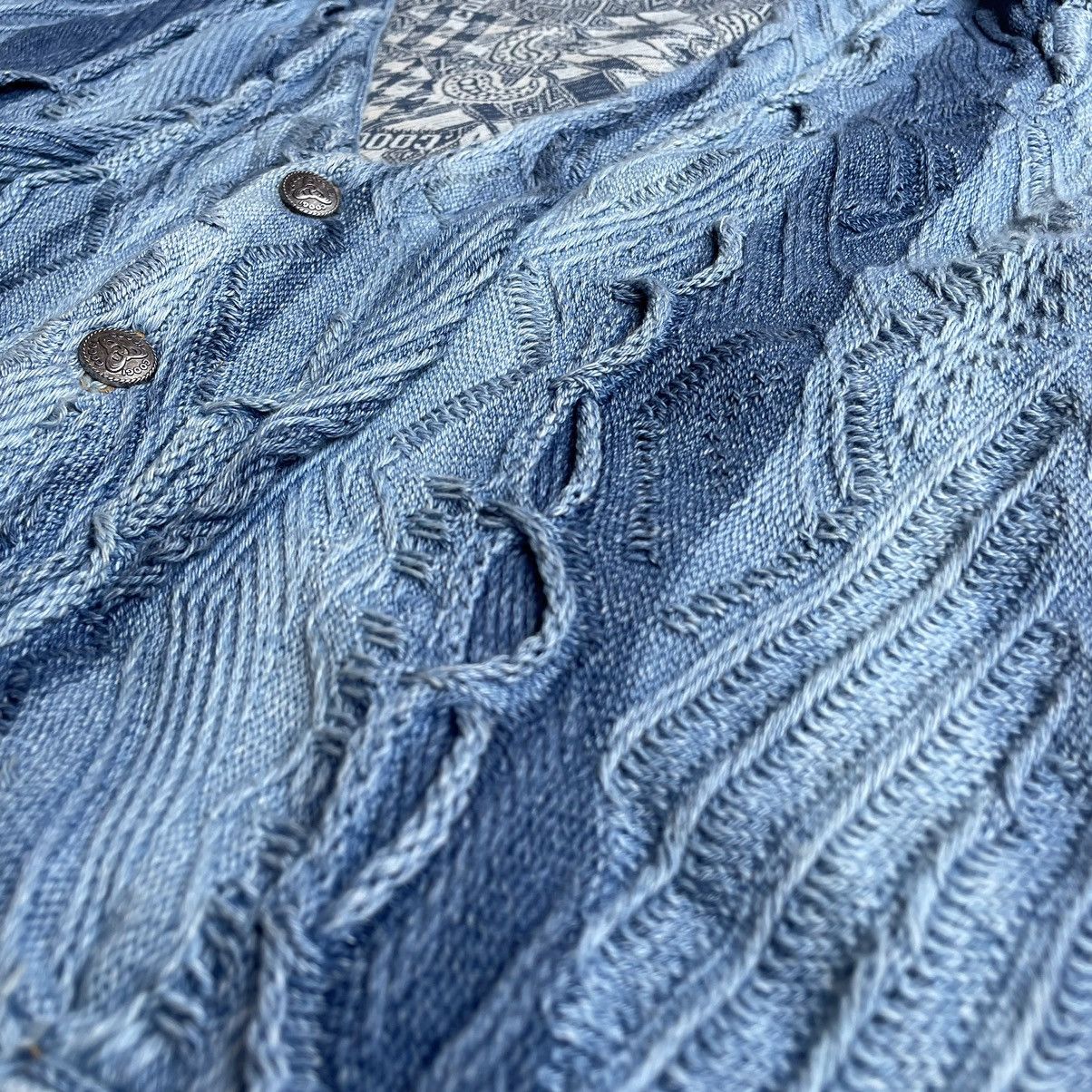 Coogi COOGI AUSTRALIA KNITTED BUTTON UP BUCKLE DENIM VEST JACKET Size US M / EU 48-50 / 2 - 19 Thumbnail