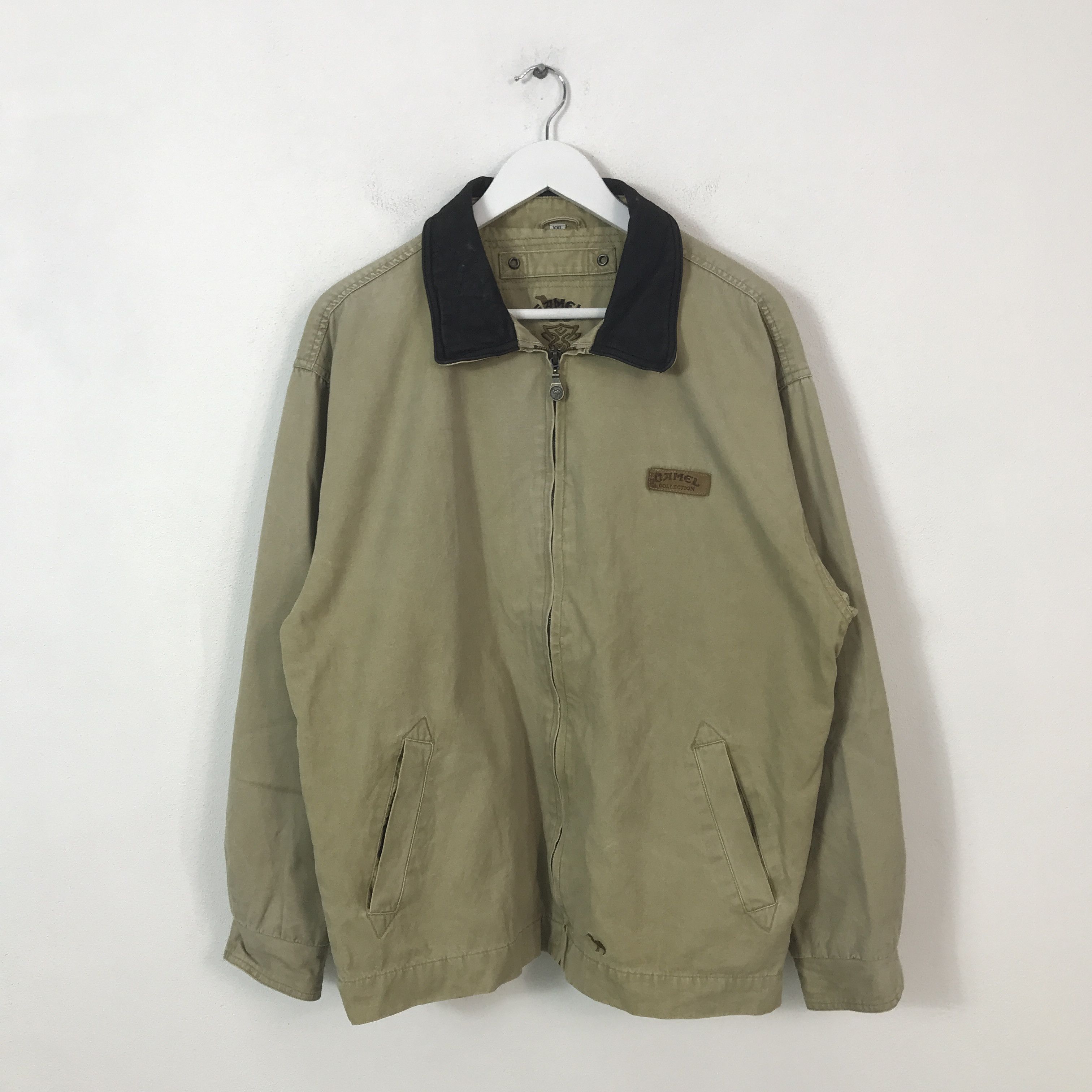 Camel Vintage Camel collection Leather Collar Brown jacket K67B6 Size US L / EU 52-54 / 3 - 1 Thumbnail
