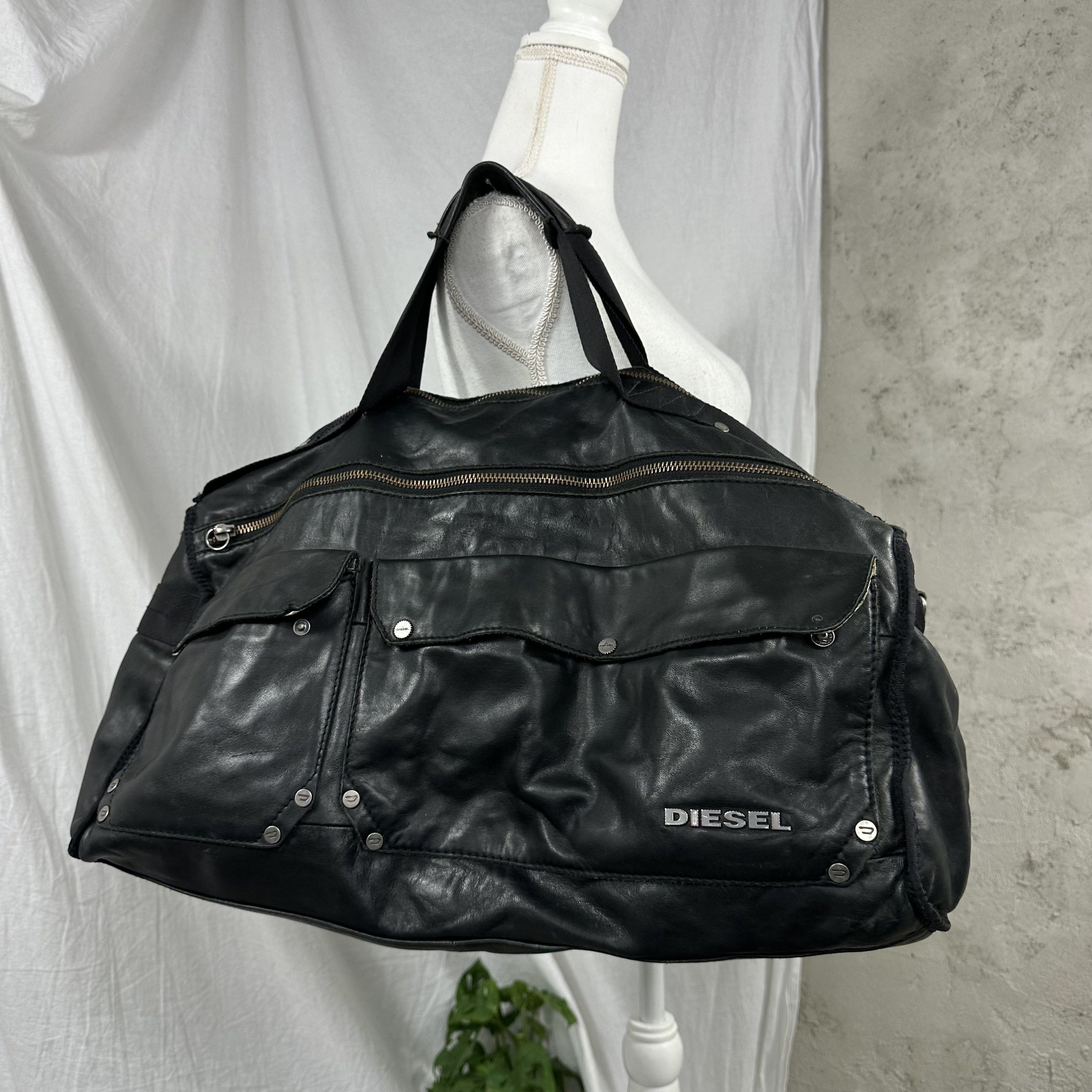 Diesel 2000s Diesel Studded Leather Big Duffle Bag | Grailed