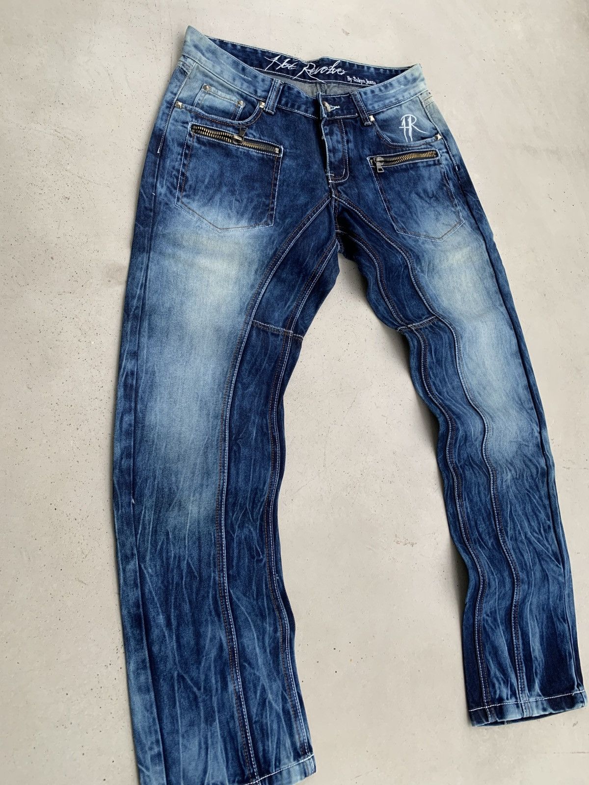 If Six Was Nine Hot Revolver Jeans Vintage Avantgarde Style Denim Rare Size US 32 / EU 48 - 4 Thumbnail