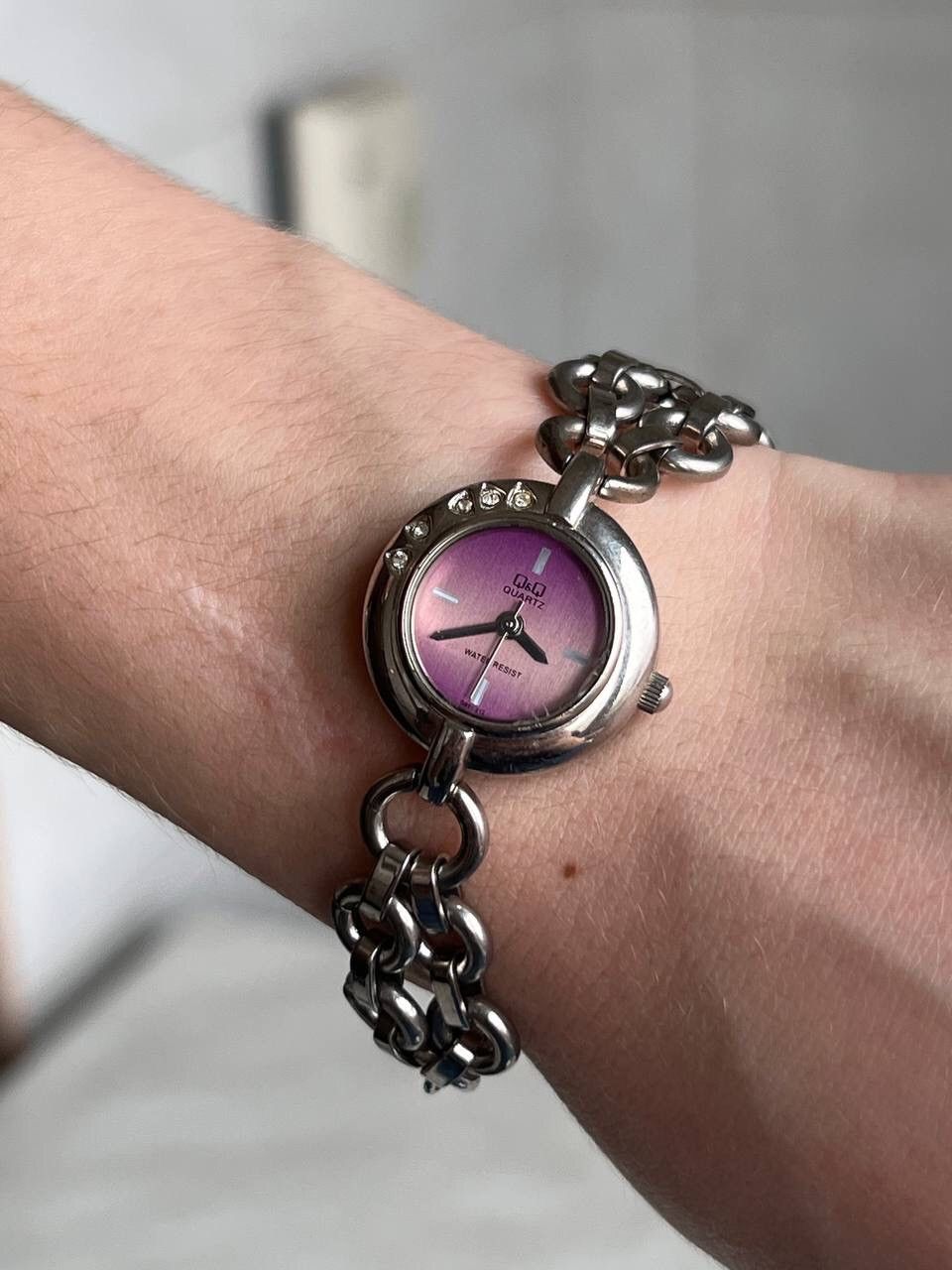 Japanese Brand × Vintage Vintage Pink Japanese style futuristic Link ⛓ Metal Watch Size ONE SIZE - 8 Thumbnail