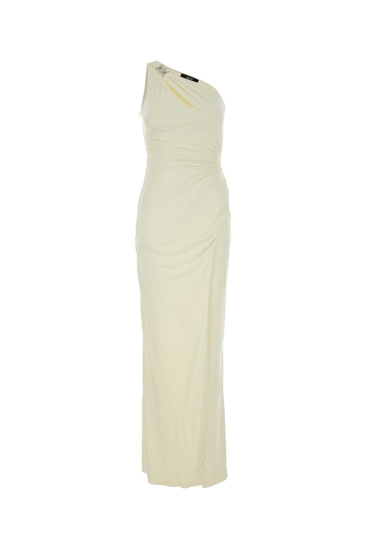 Versace Ivory Satin Long Dress Size S / US 4 / IT 40 - 1 Thumbnail