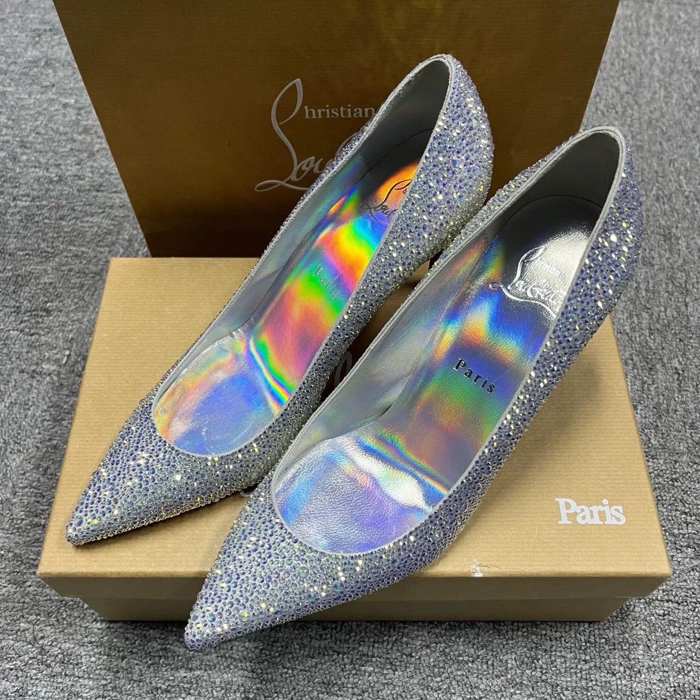 Christian Louboutin Christian Louboutin Crystal Pointed Toe Heels Size US 6.5 / IT 36.5 - 1 Thumbnail
