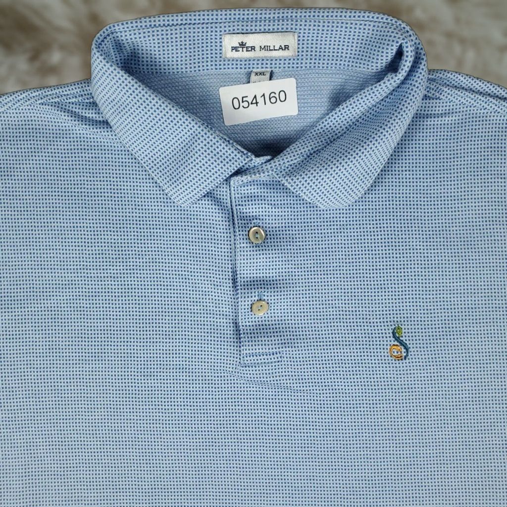 Peter Millar VINTAGE Peter Millar Polo Shirt Mens 2XL Blue Cotton Short Sleeve Casual Golf Office Wear Size US XXL / EU 58 / 5 - 1 Thumbnail