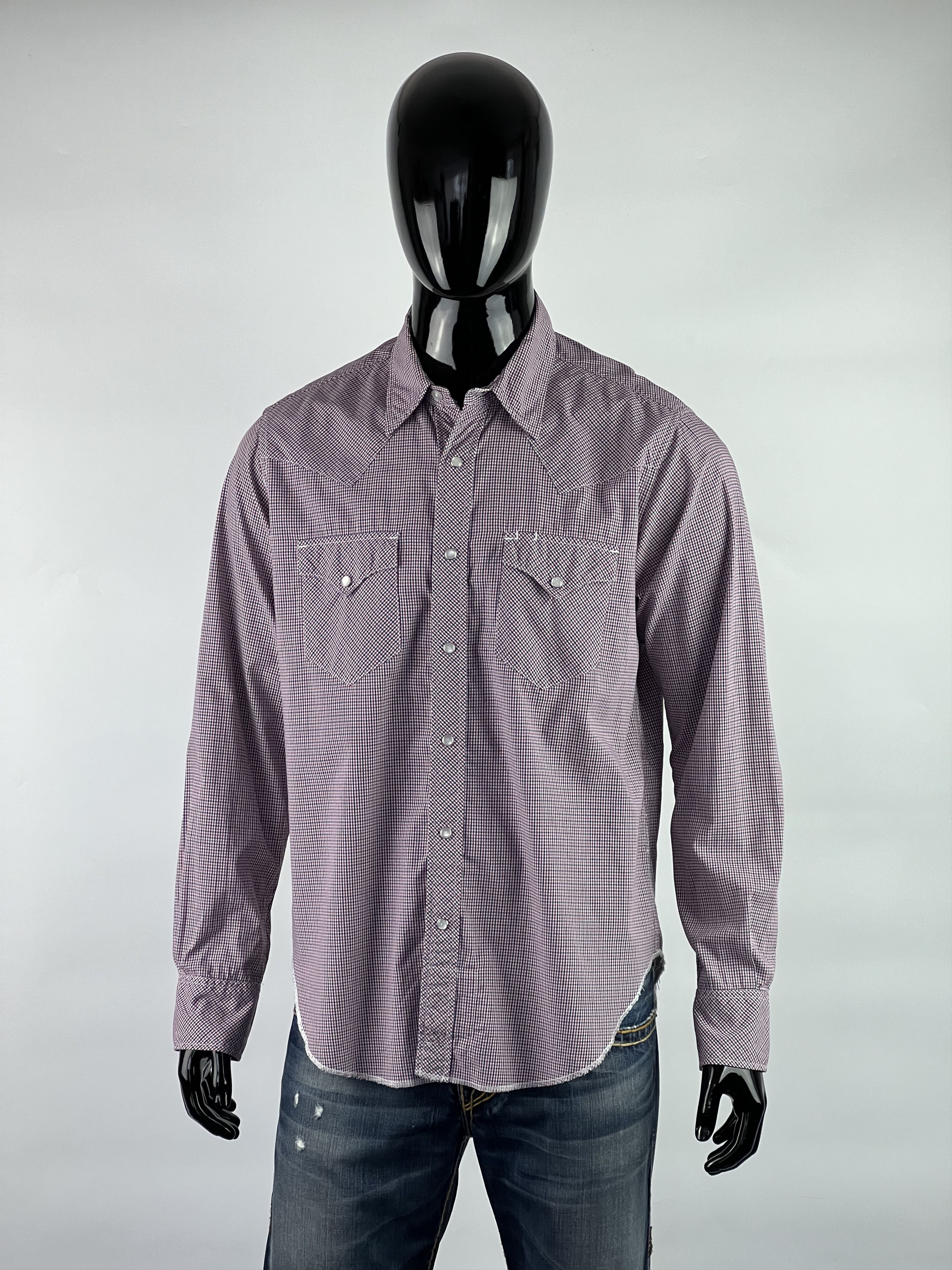 Engineered Garments Check Button Up Shirt Size L Made in USA