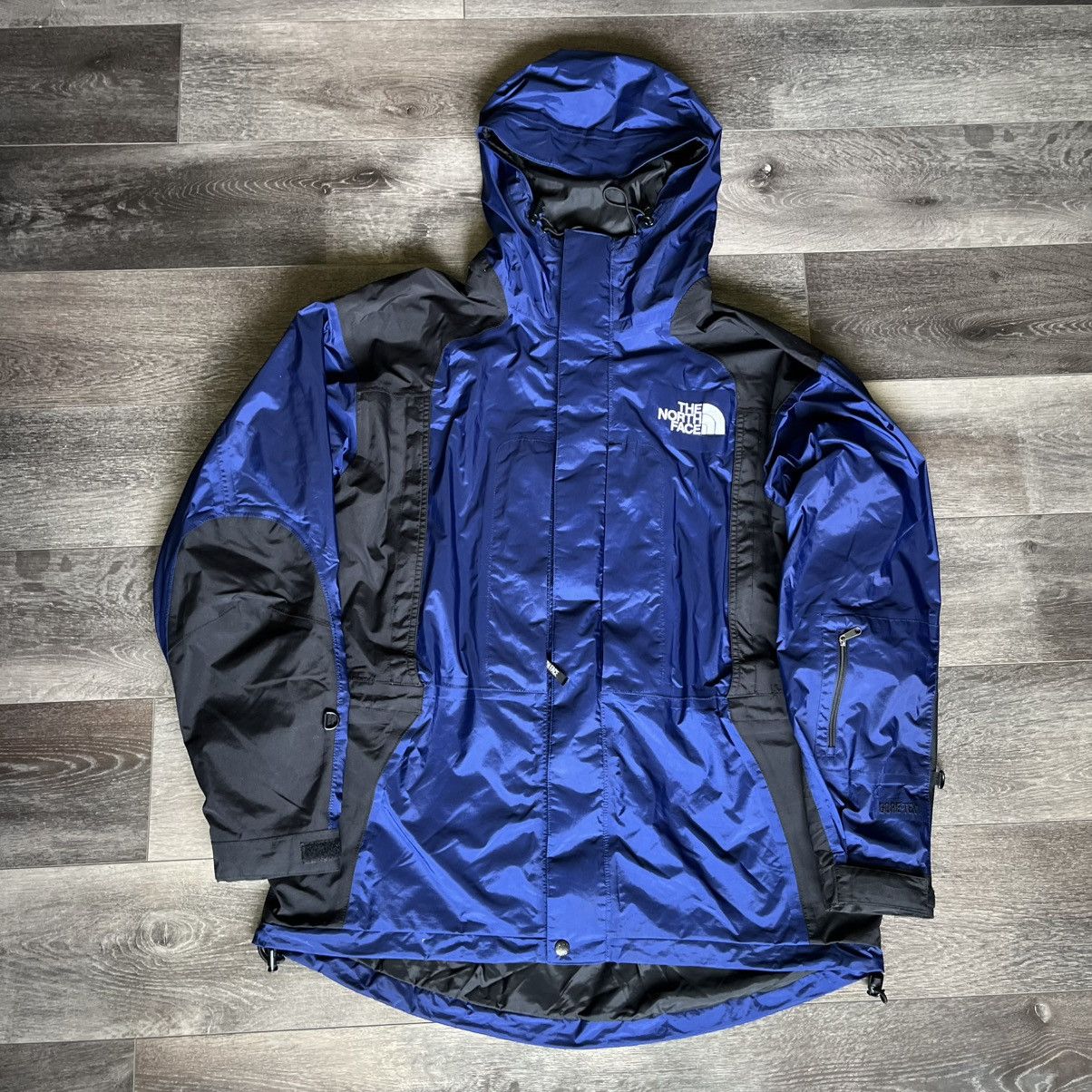 Goretex × The North Face × Vintage Vintage 90s The North Face Gore-Tex Blue Black Parka Jacket Size US L / EU 52-54 / 3 - 1 Thumbnail