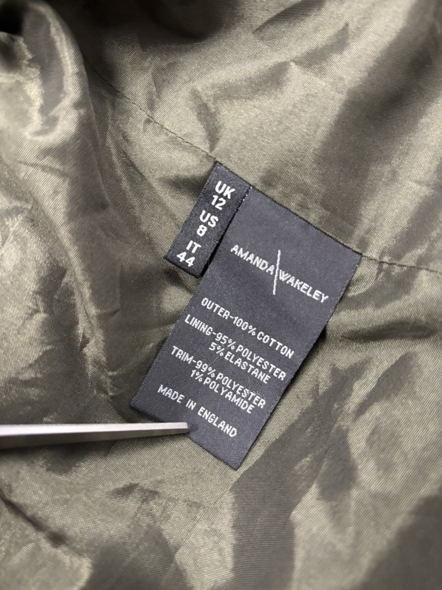 Other Amanda Wakeley Olive Green Belted Utility Jacket Luxury Rare Size M / US 6-8 / IT 42-44 - 17 Thumbnail