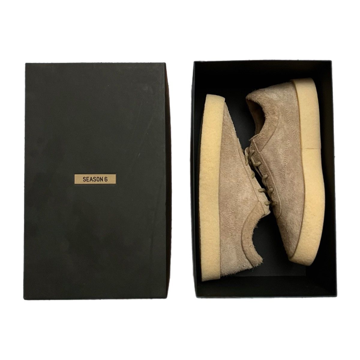 image of Kanye West Yeezy Season 6 Taupe Suede Low-Top Shoe, Men's (Size 9)
