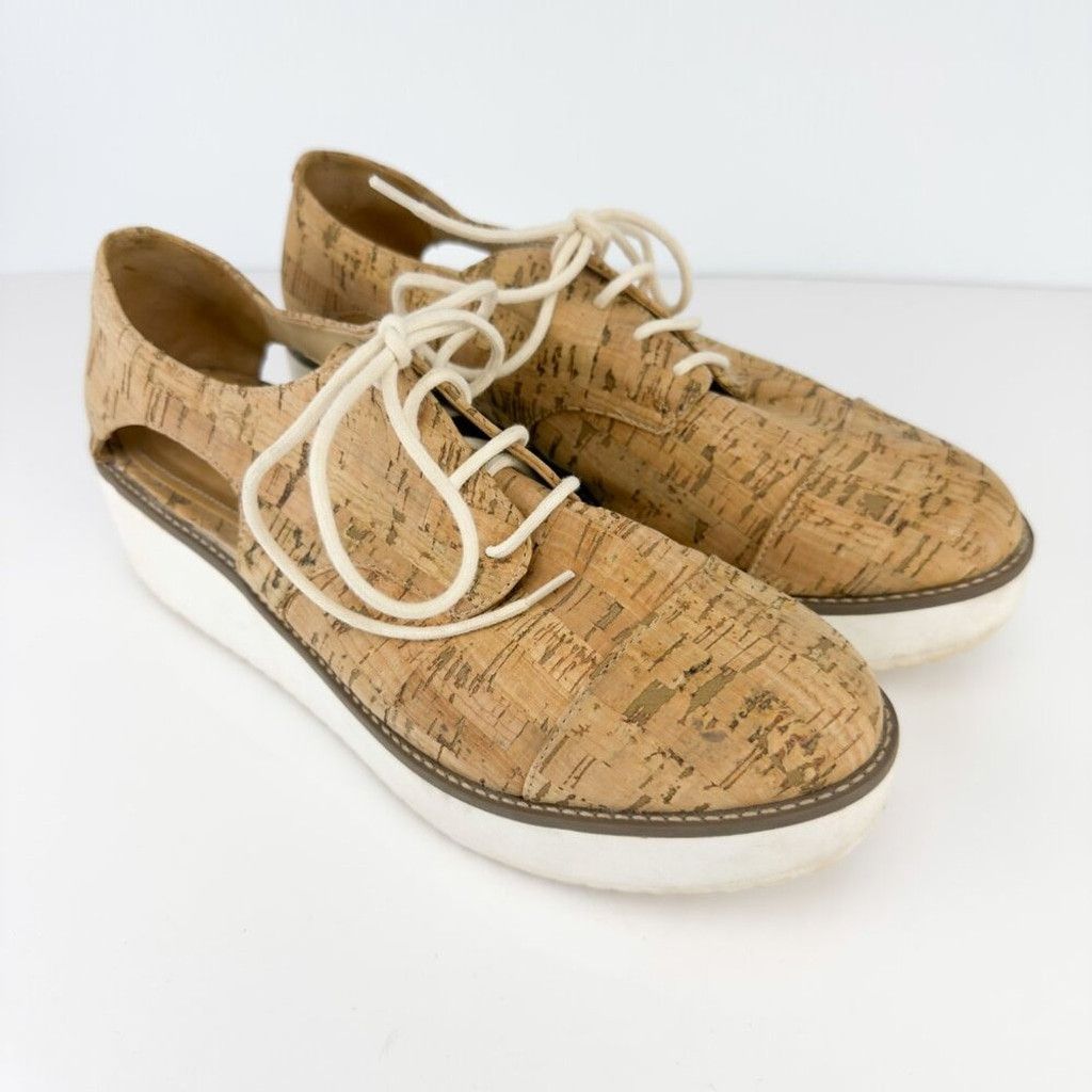 SCHUTZ SCHUTZ Oxford Cut Out Cork Lightweight Contemporary Tan Size US 11 / IT 41 - 3 Thumbnail