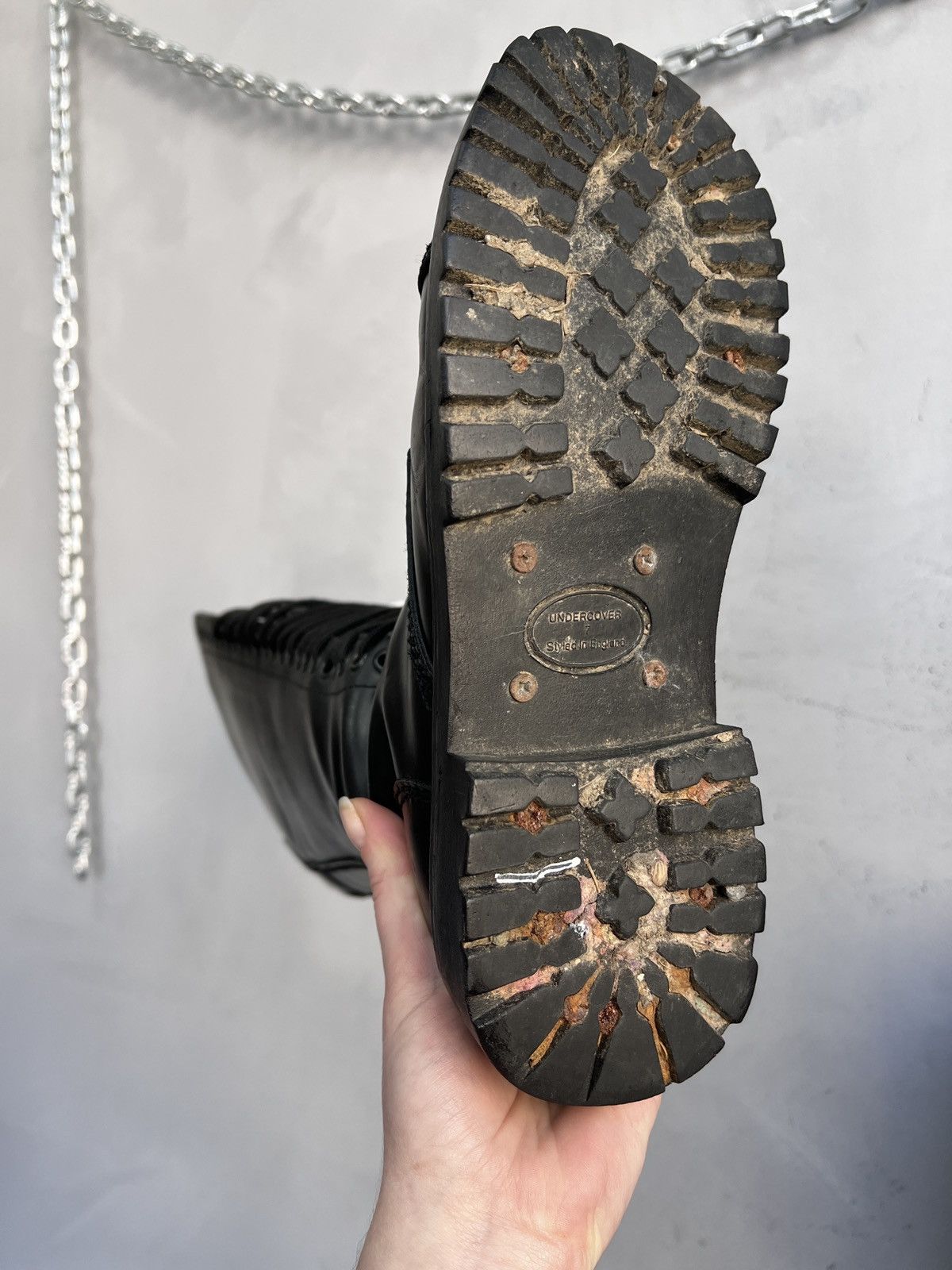 Undercover Undercover Leather Black Boots High Dirk Bikkembergs Style Size US 7 / EU 40 - 13 Thumbnail