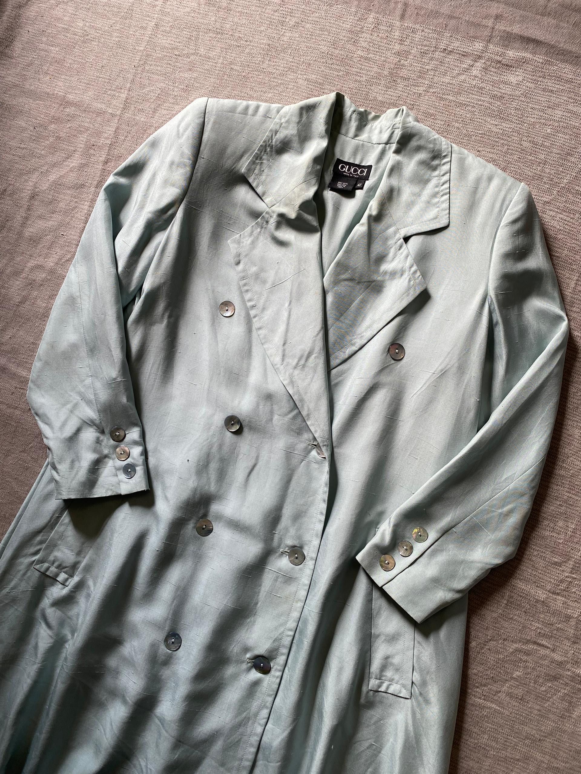 Gucci Vintage Gucci Silk Trench Coat Size M / US 6-8 / IT 42-44 - 2 Thumbnail