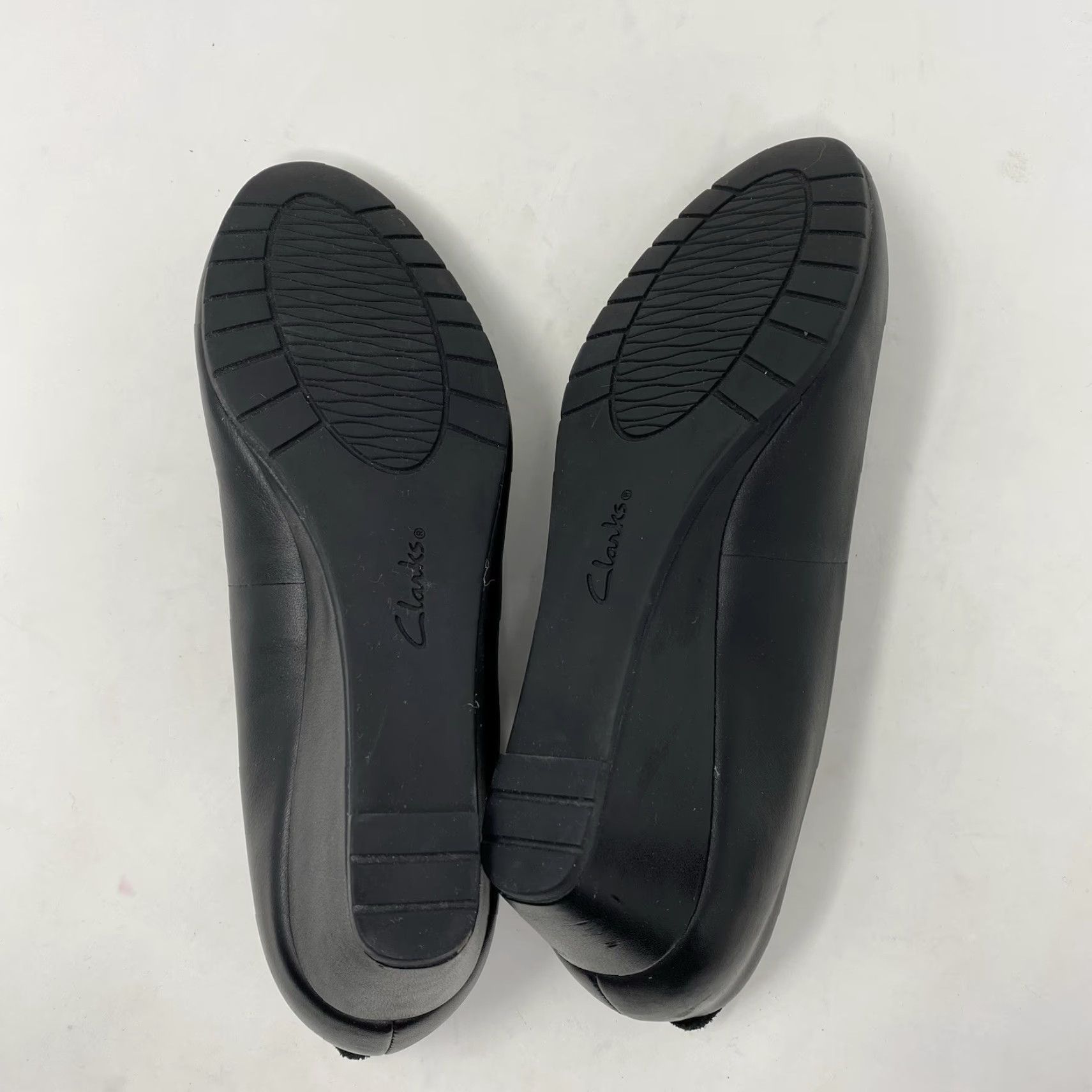 Clarks Clarks Artisan Womens 6 M Black Wedge Shoes Leather Upper Comfort Work Dress Casual Size M / US 6-8 / IT 42-44 - 5 Thumbnail