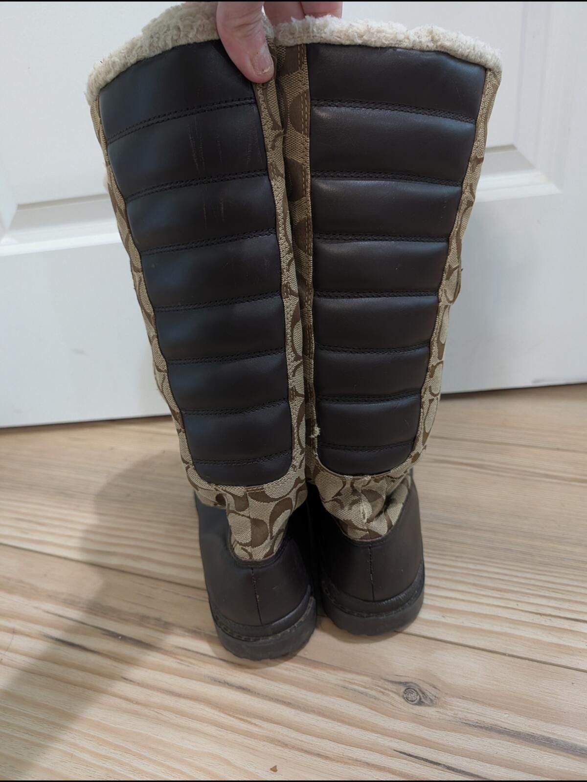 Coach Coach Brown Logo-Print Lace-Up Winter Boots Size US 9 / IT 39 - 6 Thumbnail