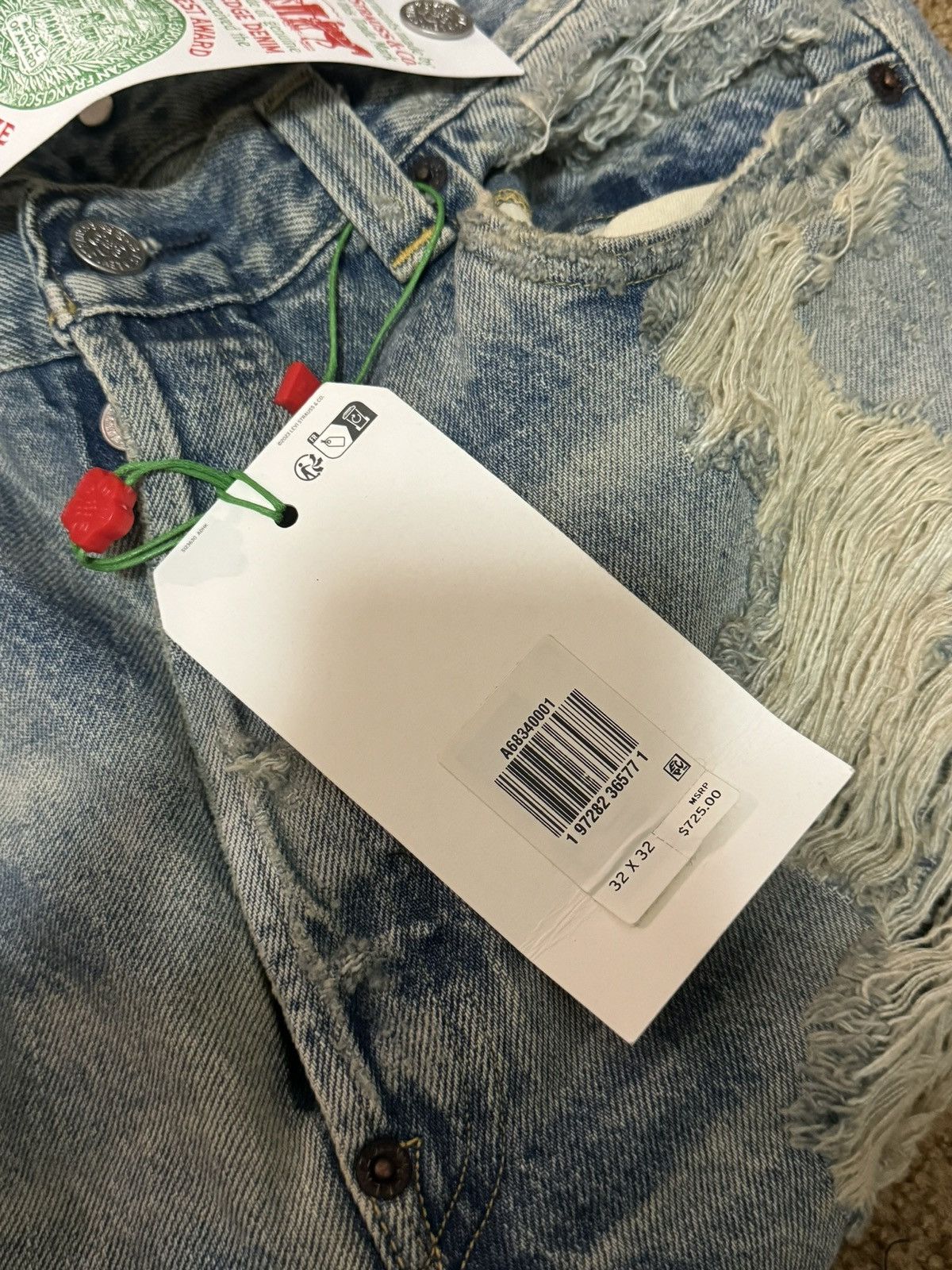 Levi's × Nigo Levi’s x Nigo x Kenzo 501 1933 Distressed Denim Size US 32 / EU 48 - 3 Thumbnail