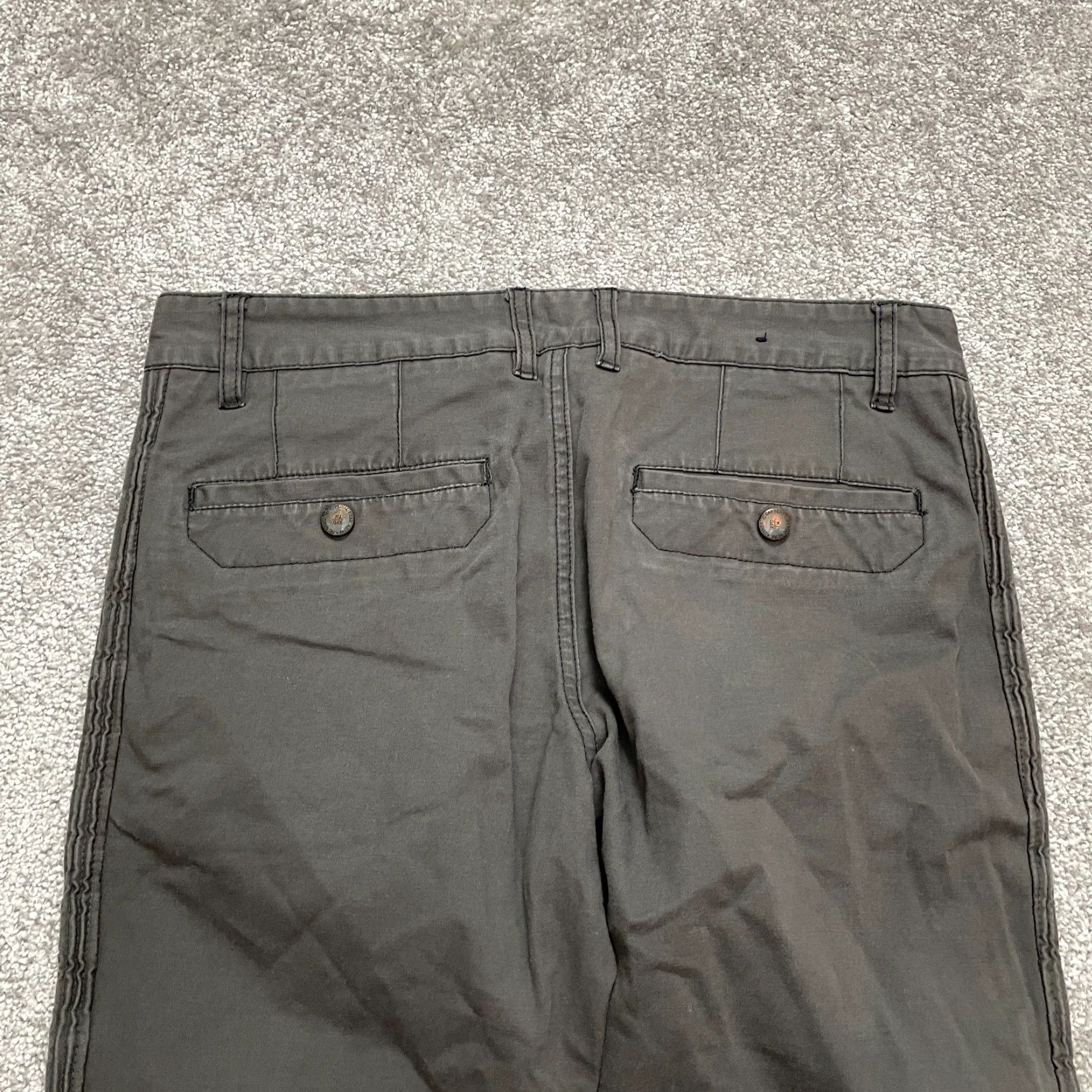 Vintage XIOS Chino Pants Men's 32x30 Dark Gray Casual Outdoor Straight Leg Size US 32 / EU 48 - 4 Thumbnail