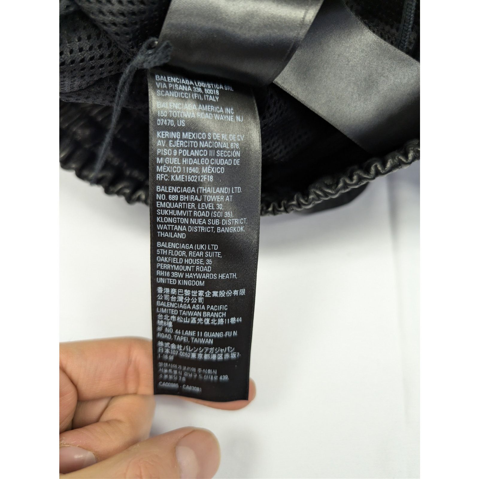 Balenciaga o1rshd1 Smooth Soft Leather Tracksuit Pants Black/Blue/White Size US 30 / EU 46 - 20 Thumbnail