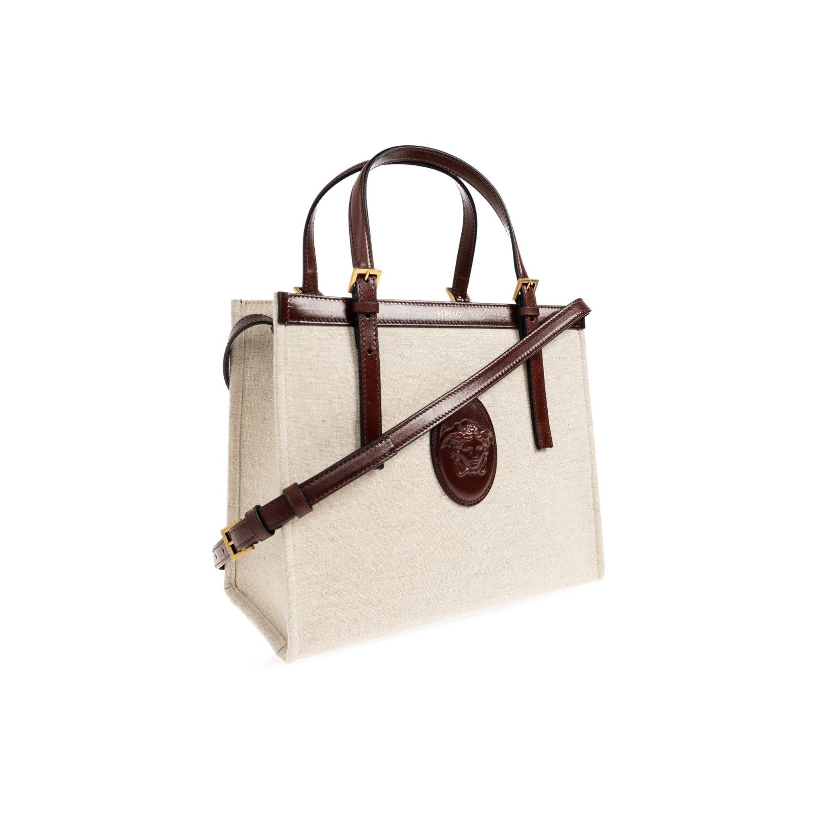 Versace VERSACE Rivi Re Cream Shopper Shoulder Bag New & Authentic Size ONE SIZE - 3 Thumbnail