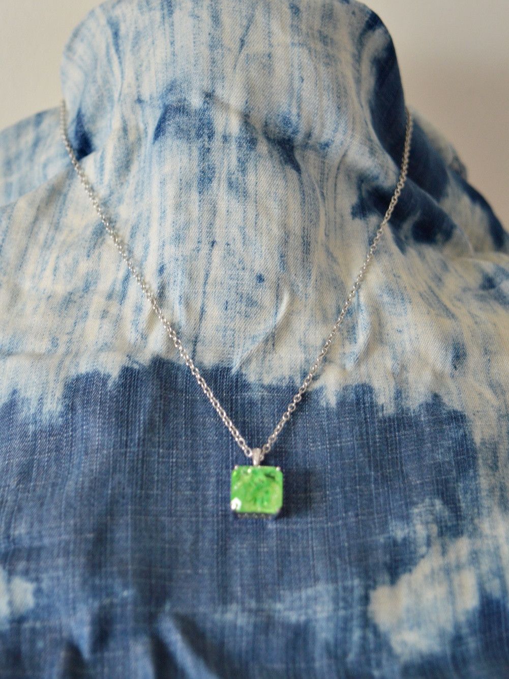 image of Natural Selection Emerald Square Shape Translucent 9.35 Carat 12X12X8.50Mm in Green, Women's