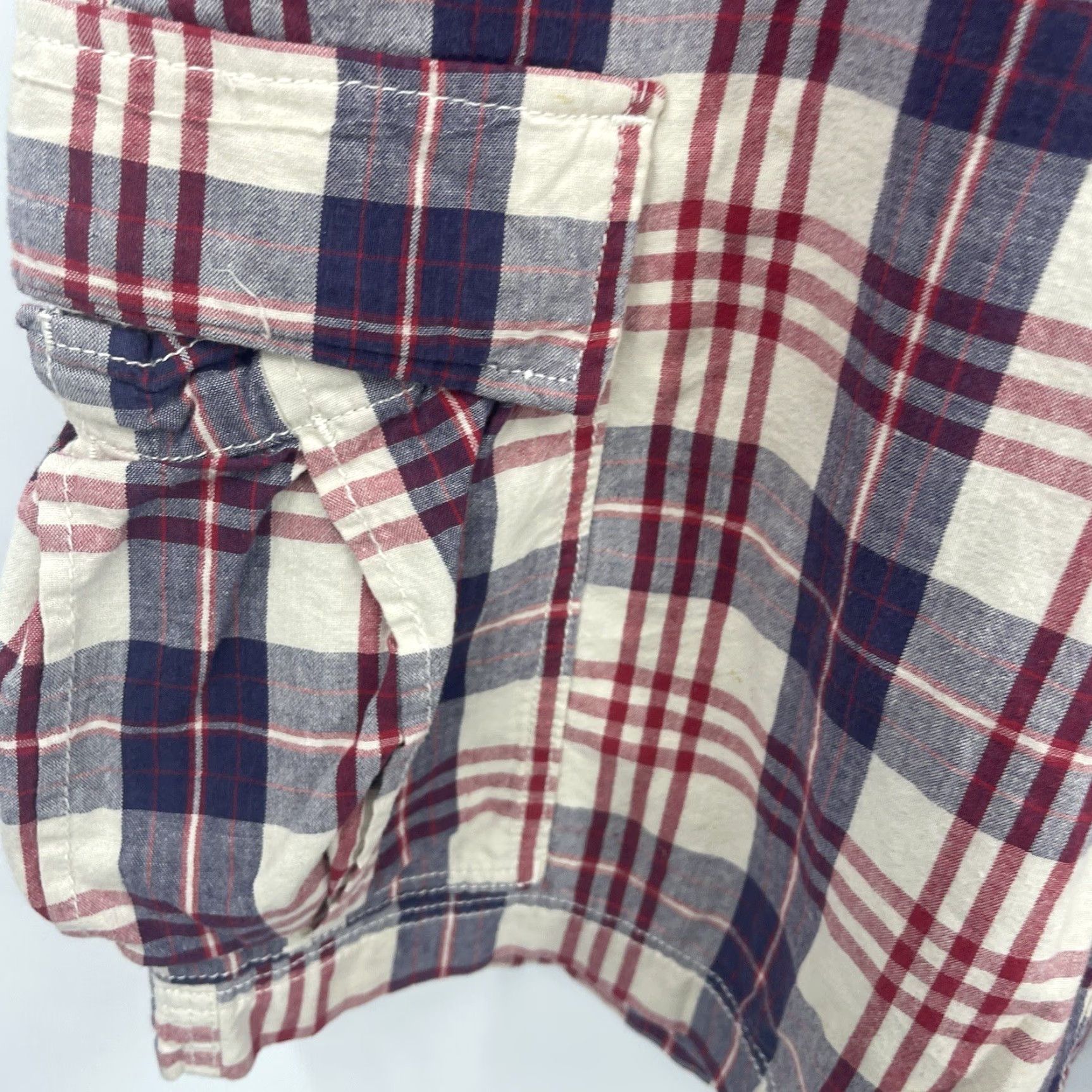 Polo Ralph Lauren VINTAGE Polo Ralph Lauren Jeans Co Plaid Cargo Shorts Mens 36 Twill Blue 90s Preppy Cargo Pocket Pockets Logo Pony Size US M / EU 48-50 / 2 - 5 Thumbnail