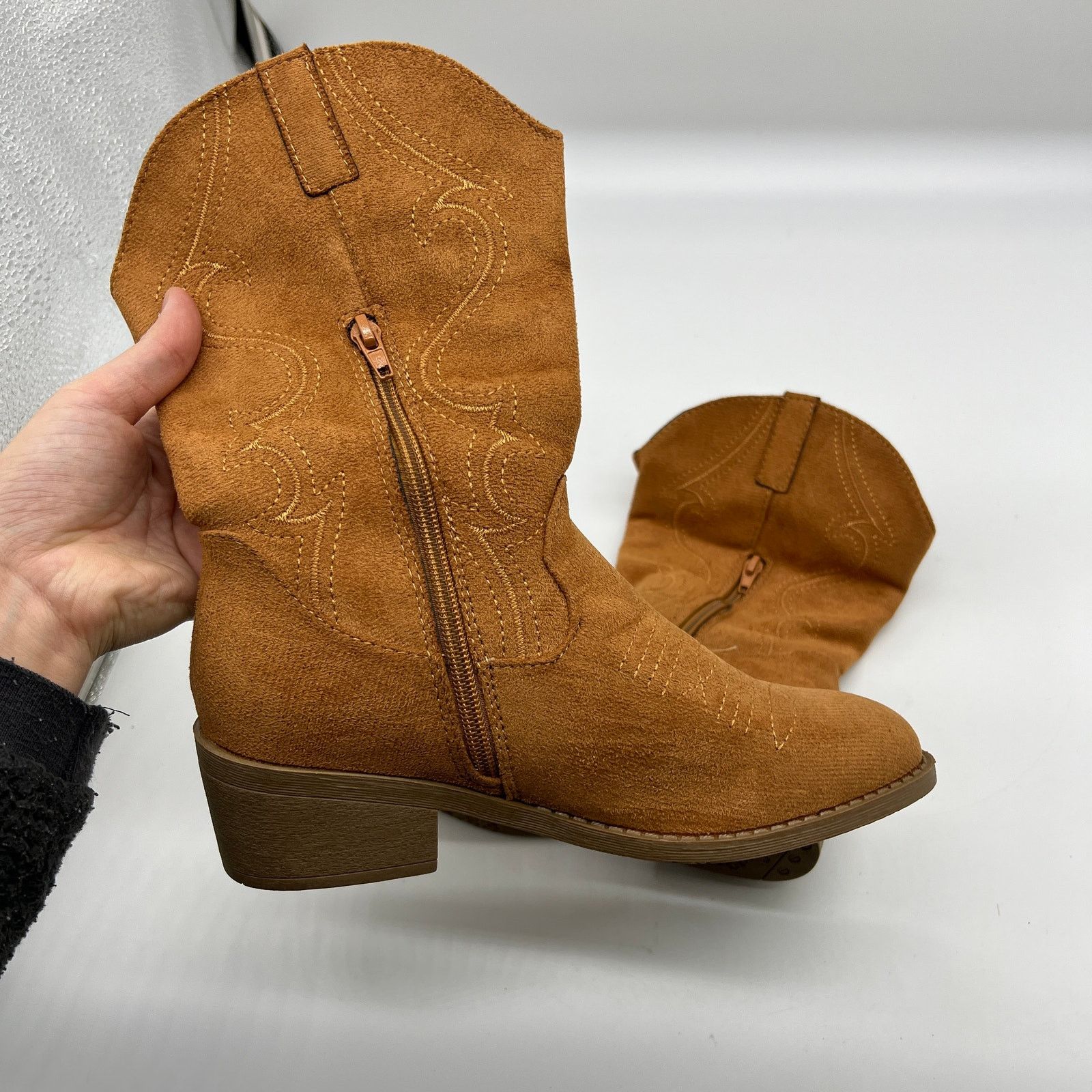 Other Womens Western Heel Booties Brown Cowboy Boots Size 6US Size US 6 / IT 36 - 5 Thumbnail