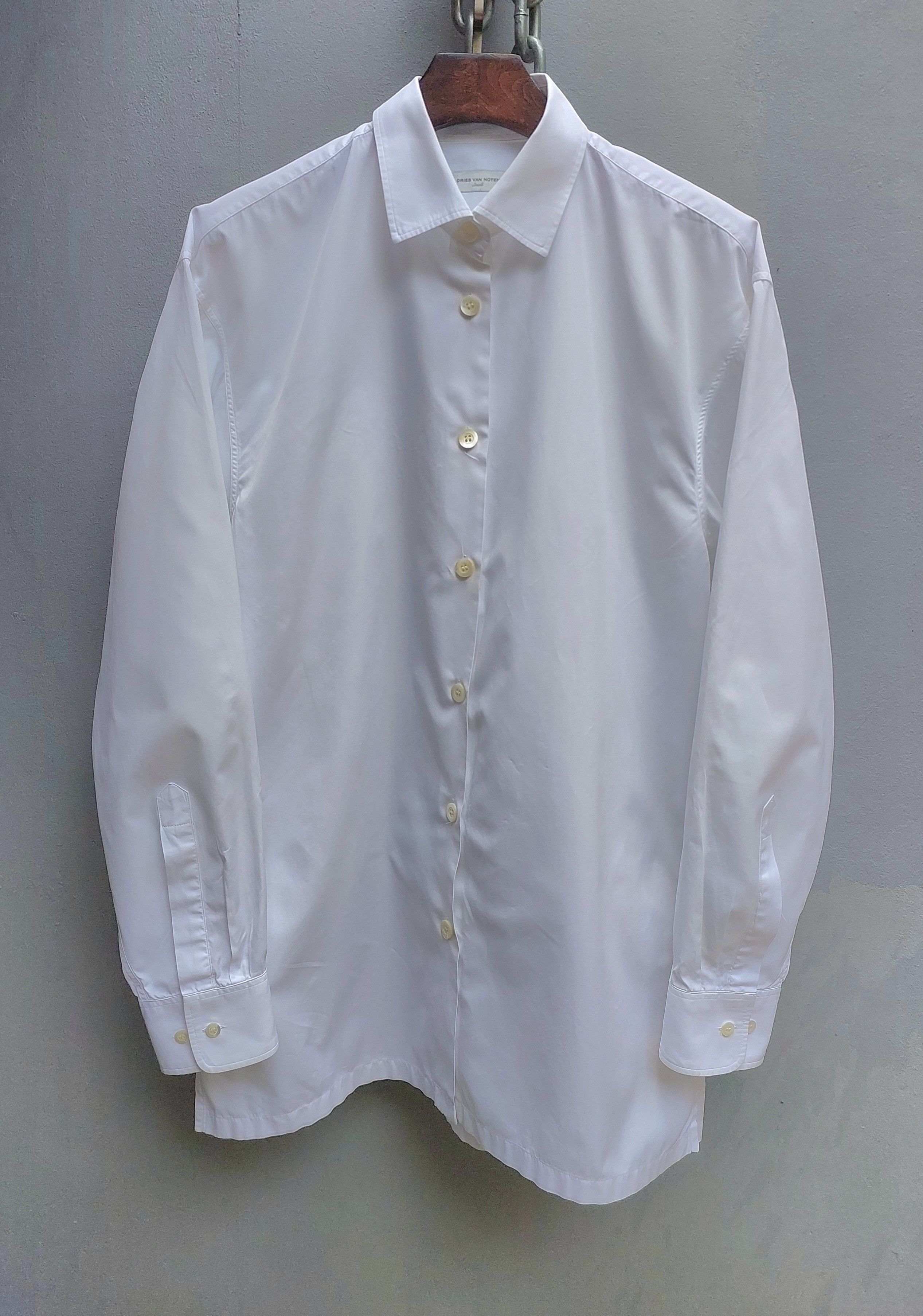 Dries Van Noten Dries Van Noten White Oversized Long Sleeve Shirt Size S / US 4 / IT 40 - 1 Thumbnail