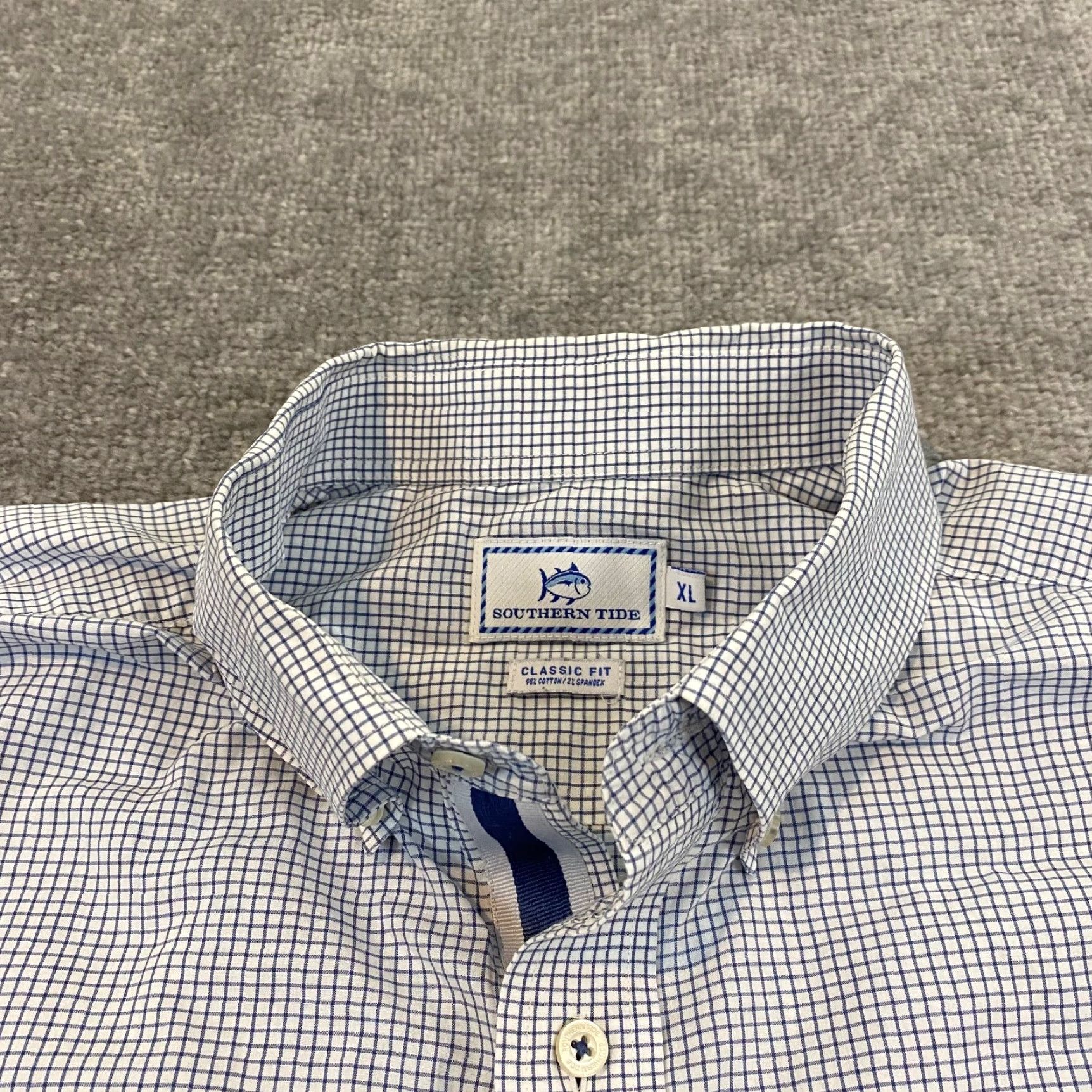 Southern Tide SOUTHERN TIDE Shirt Mens XL Blue White Plaid Button-Down Stretch Classic Fit L/S Shirt Mens XL Blue White Plaid Button-Down Stretch Classic Fit L/S Size US XL / EU 56 / 4 - 2 Thumbnail