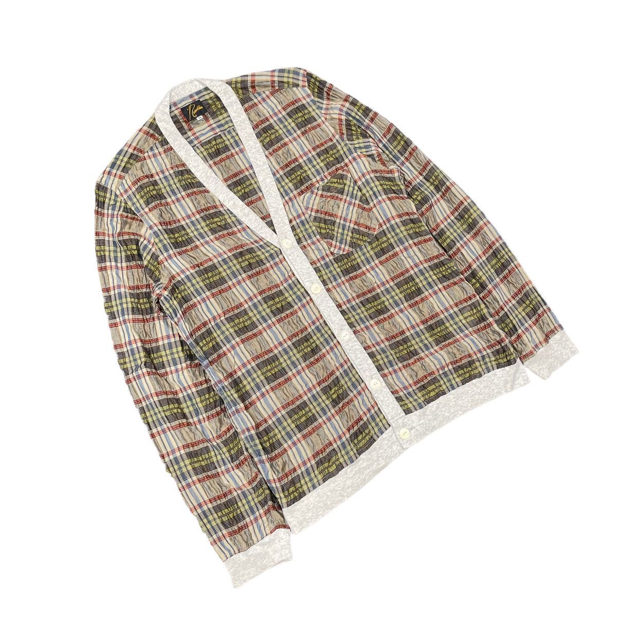 Needles × Nepenthes Needles Wrinkle Pleat Check Flannel Cardigan Size US M / EU 48-50 / 2 - 2 Thumbnail