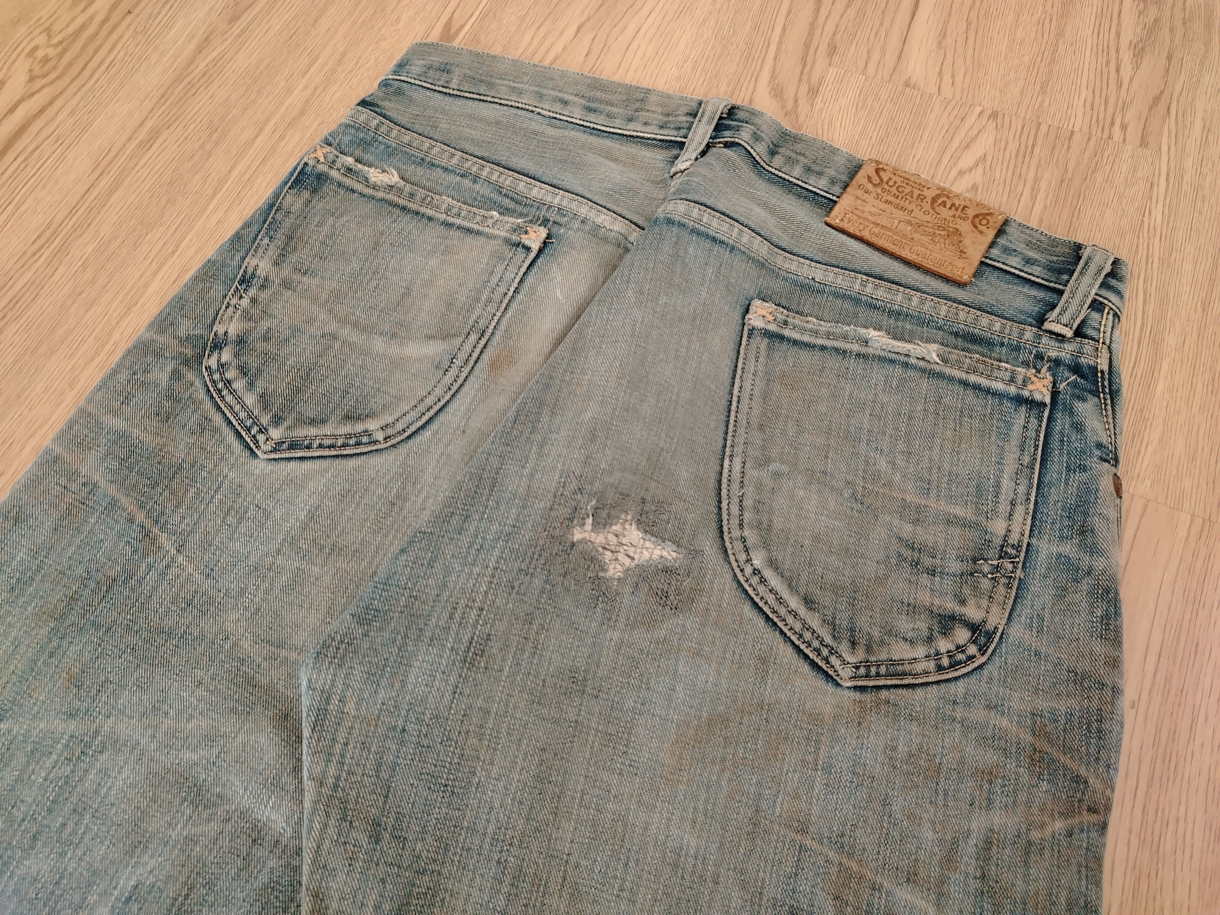 Sugar Cane Sugar Cane Jeans Vintage Sashiko Patches Size US 32 / EU 48 - 18 Thumbnail