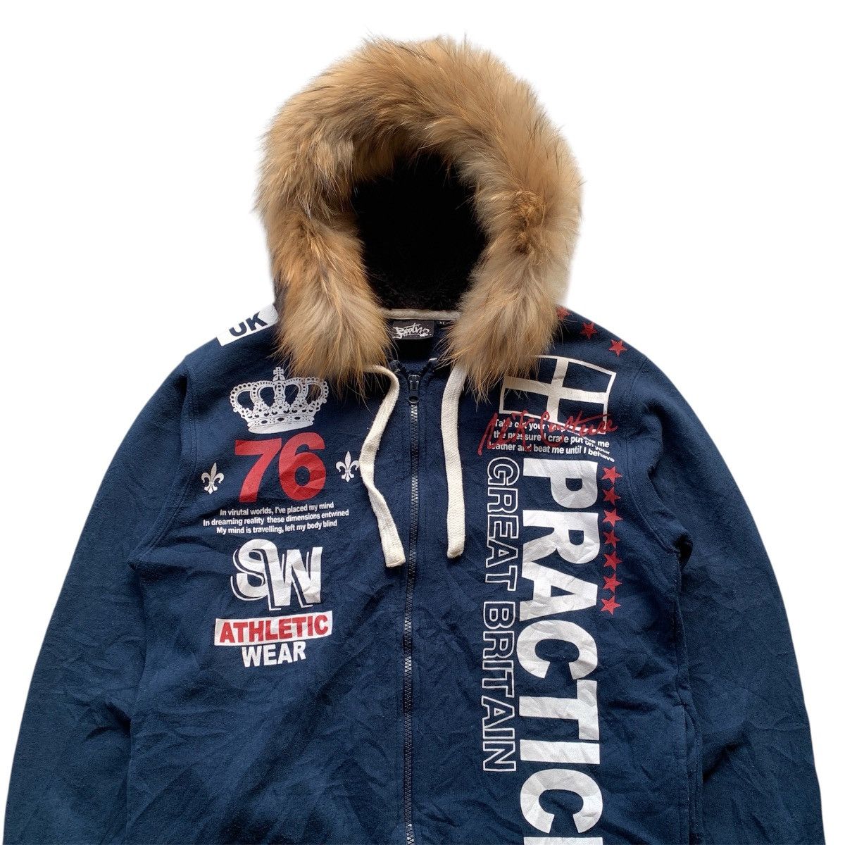 If Six Was Nine Booth Poem Faux Fur LGB ifsix Vkei Style Zip Hoodie Size US M / EU 48-50 / 2 - 2 Thumbnail