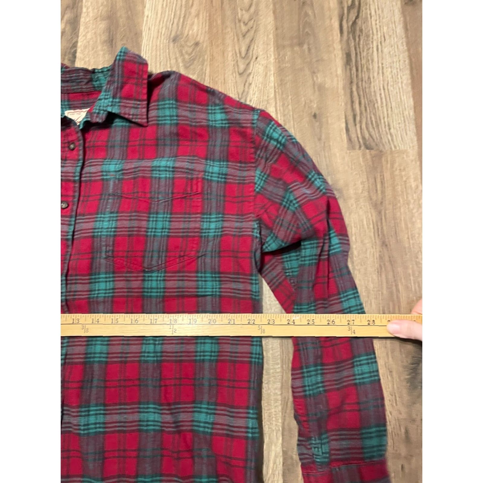 Vintage Woolrich Shirt Men XL Green Red Plaid Button Up Flannel Long Sleeve Size XL / US 12-14 / IT 48-50 - 6 Thumbnail
