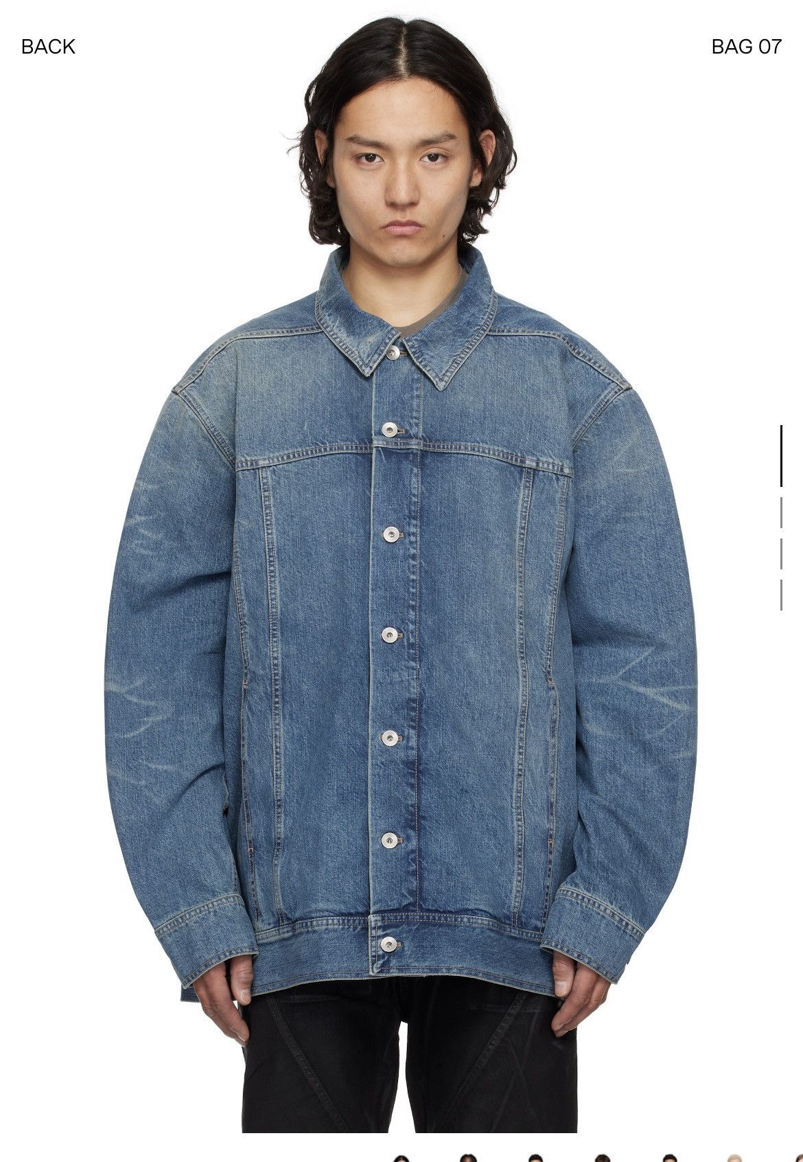 Rick Owens Drkshdw Jumbo Denim Jacket in Blue, Men's (Size Xs)