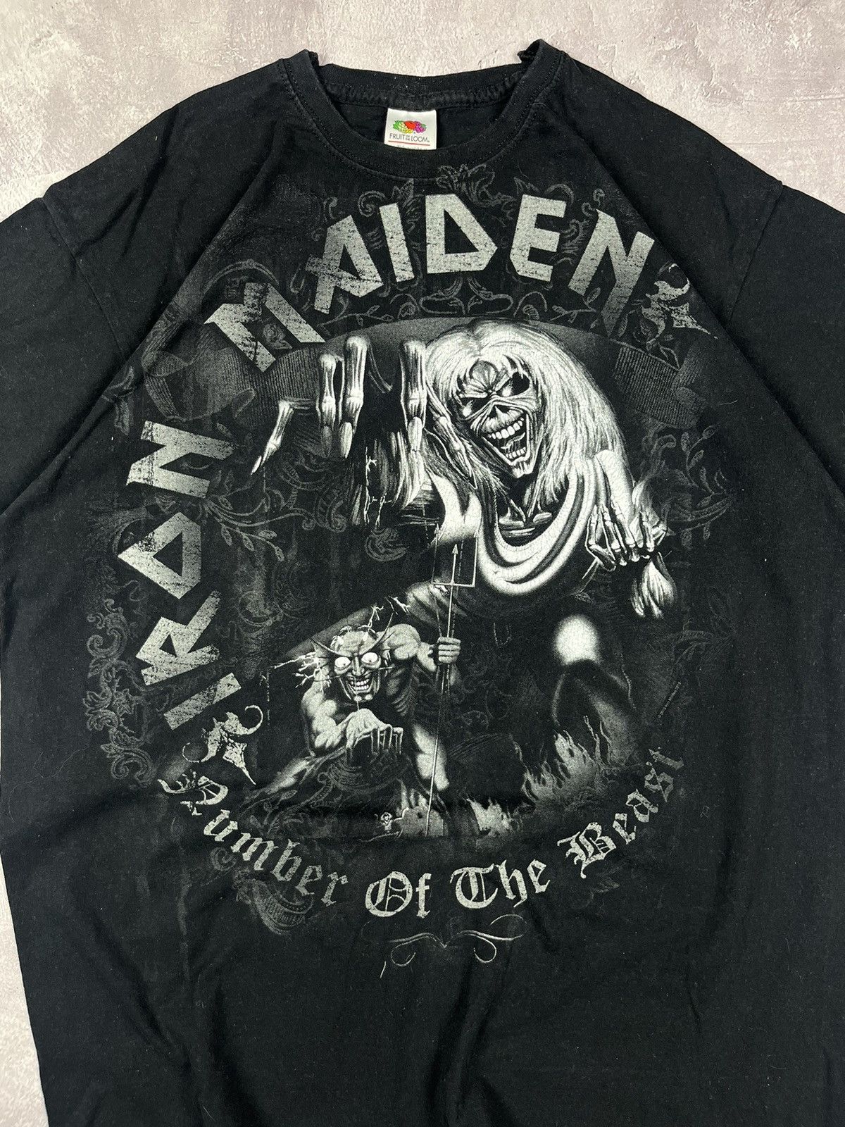 Band Tees Vintage IRON MAIDEN Number of the Beast Black T Shirt L Size US L / EU 52-54 / 3 - 2 Thumbnail