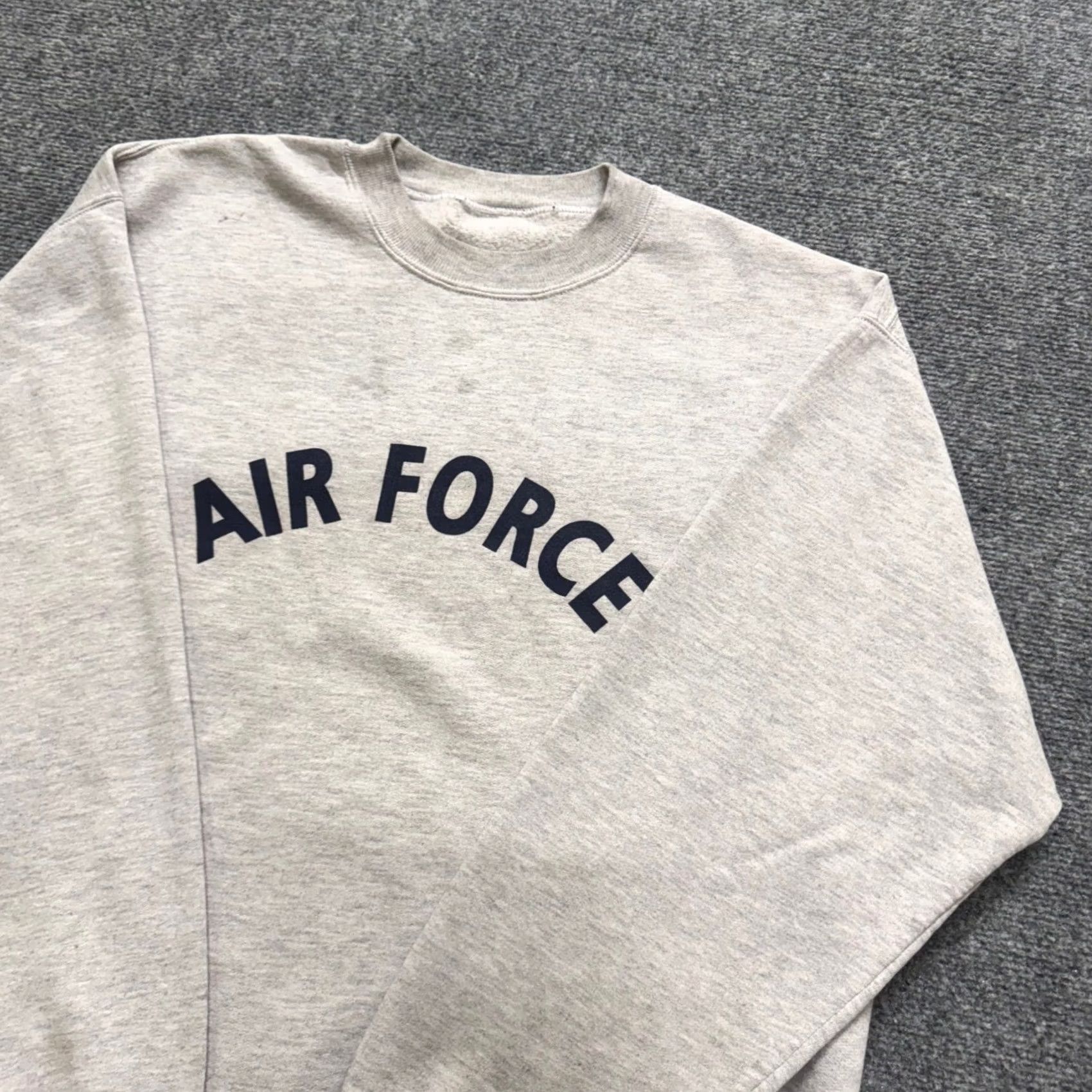 Vintage VINTAGE Air Force Pullover Sweatshirt Men XL grey 90s Heavyweight Cotton Blend Shirt Mens XL Size US XL / EU 56 / 4 - 2 Thumbnail
