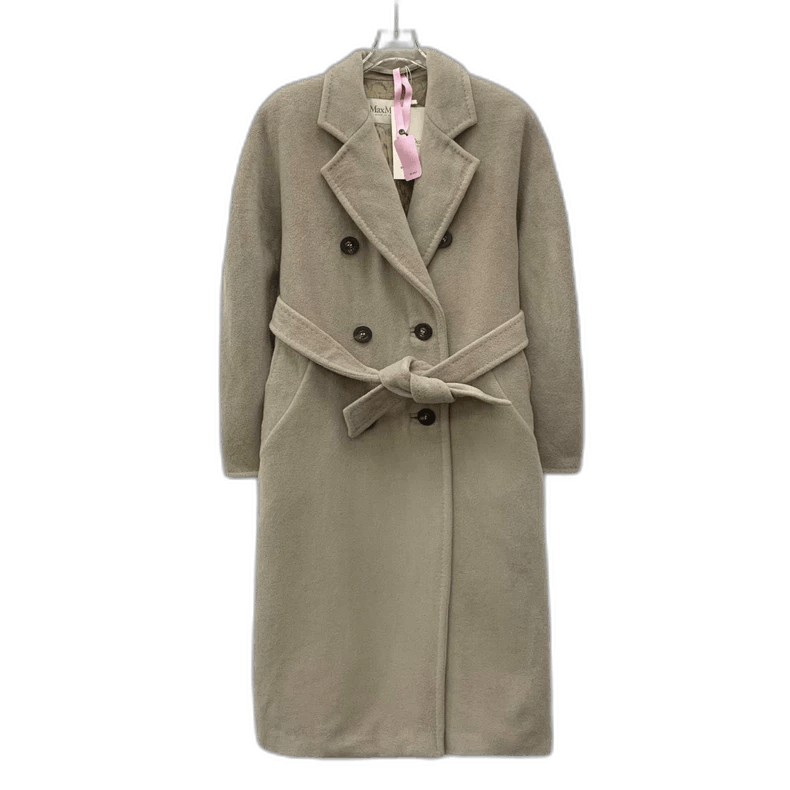 Max Mara Maxmara Double-Breasted Wool Coat with Belt Size XXS / US 00 / IT 34 - 1 Thumbnail
