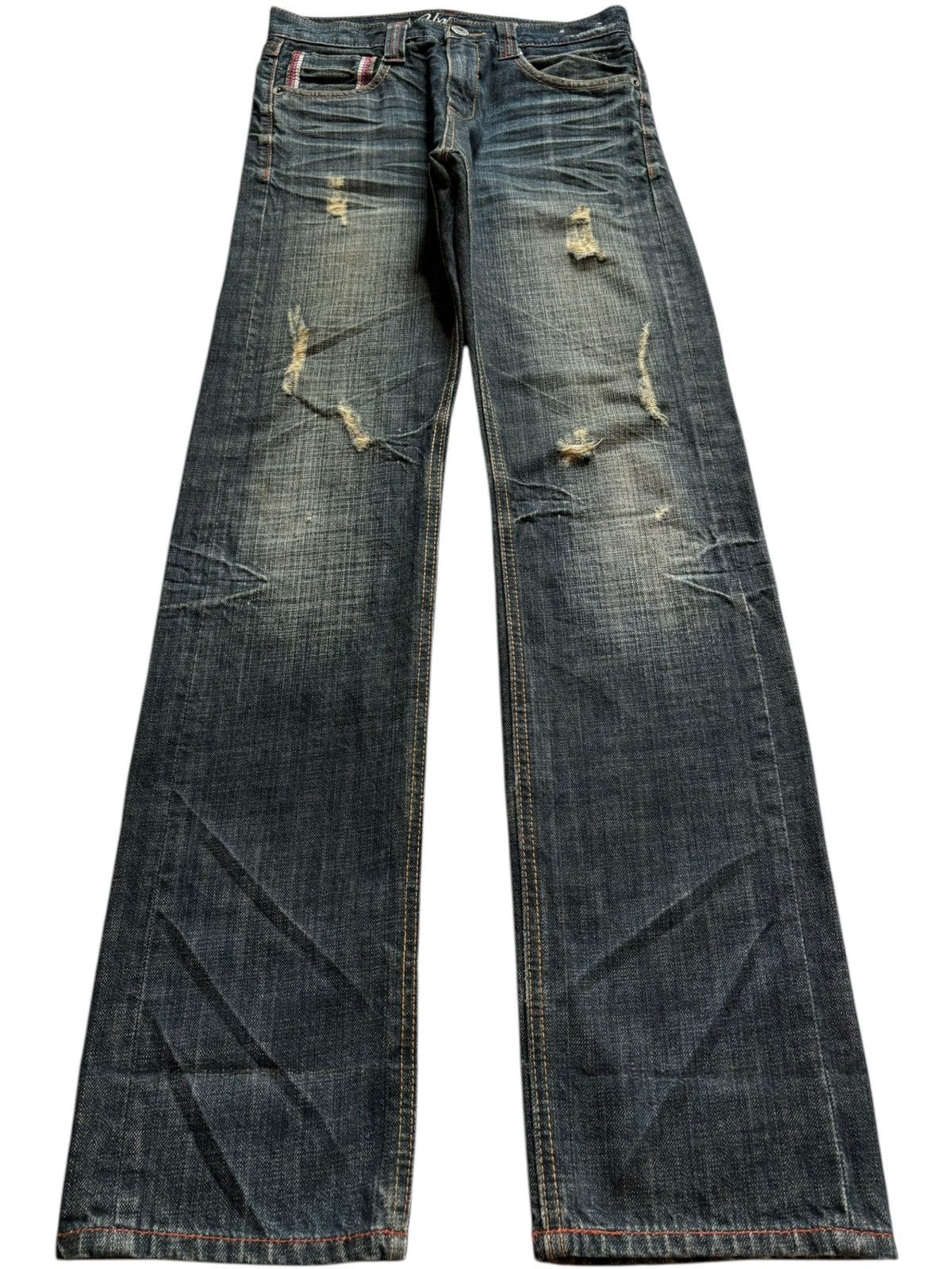 Japanese Brand Vintage Japanese Brand Mud Wash Distressed Jeans Size US 29 - 1 Thumbnail