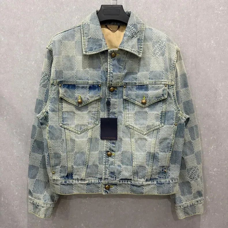 Louis Vuitton Louis Vuitton Fei Dong Checkerboard Denim Jacket Size US M / EU 48-50 / 2 - 2 Thumbnail