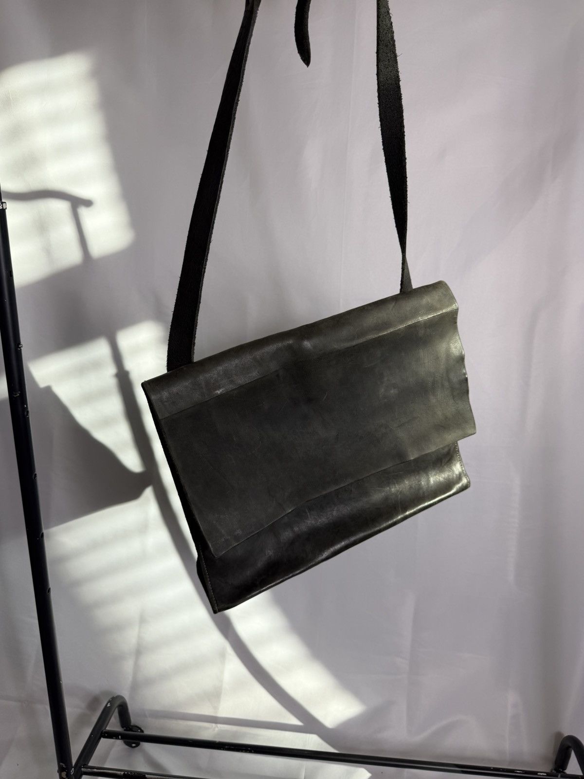 Guidi Distressed Leather Messenger Bag