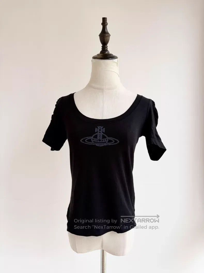 Vivienne Westwood Vivienne Westwood Black Saturn bubble-sleeve short-sleeve Size M / US 6-8 / IT 42-44 - 2 Thumbnail