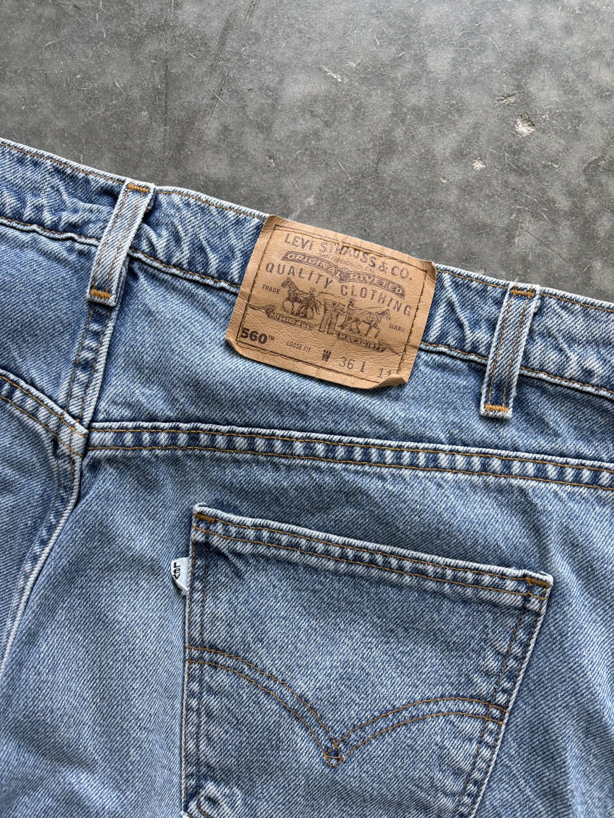Levi's Vintage 90s Levis 560 Denim Shorts Baggy Loose Size US 36 / EU 52 - 6 Thumbnail