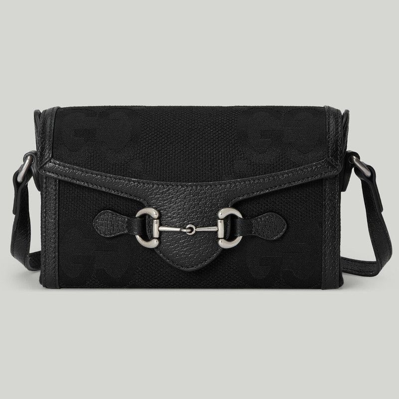 Gucci oc11z1225 Size: OS / Horsebit 1955 Jumbo GG Mini Bag Black Size ONE SIZE - 1 Thumbnail