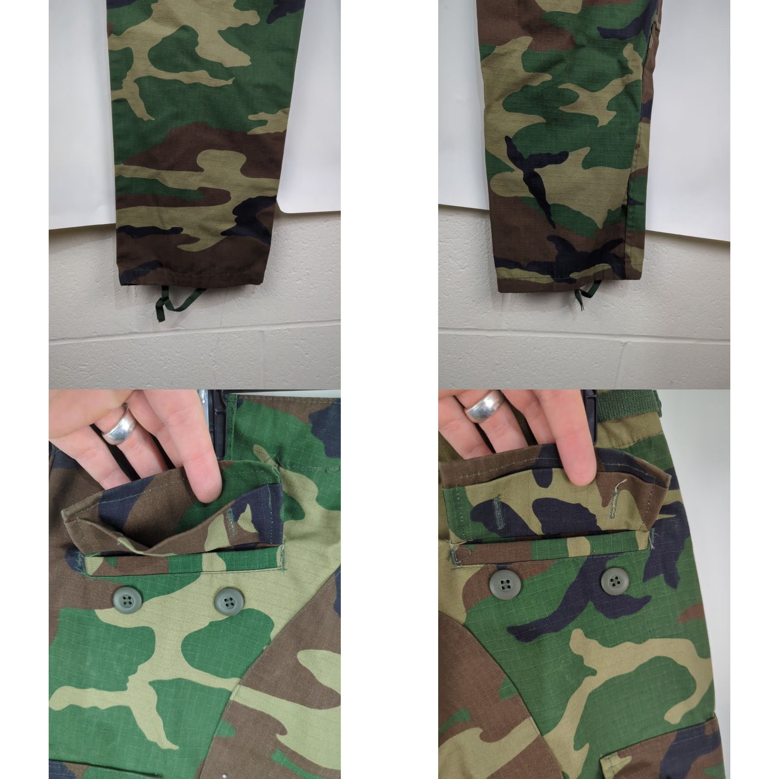 Vintage Vanguard Men’s BDU Pants Camo Camouflage Cargo Button Fly 30x30 Gray Regular Pants Mens Size US 30 / EU 46 - 10 Thumbnail