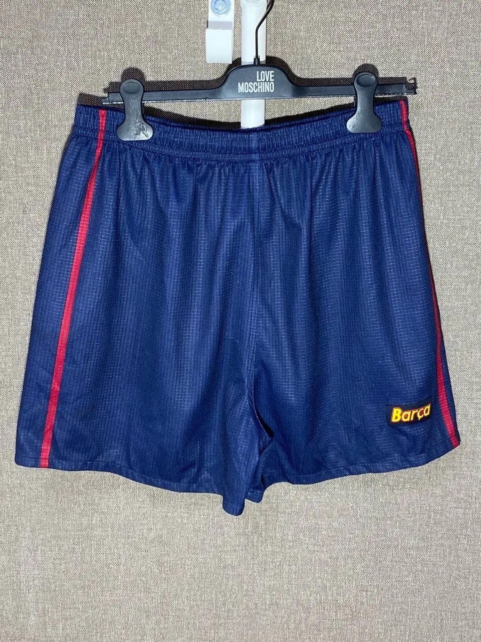 Vintage 90s Vintage F.C Barcelona 1999 Licensed Shorts In Navy Size US 34 / EU 50 - 1 Thumbnail