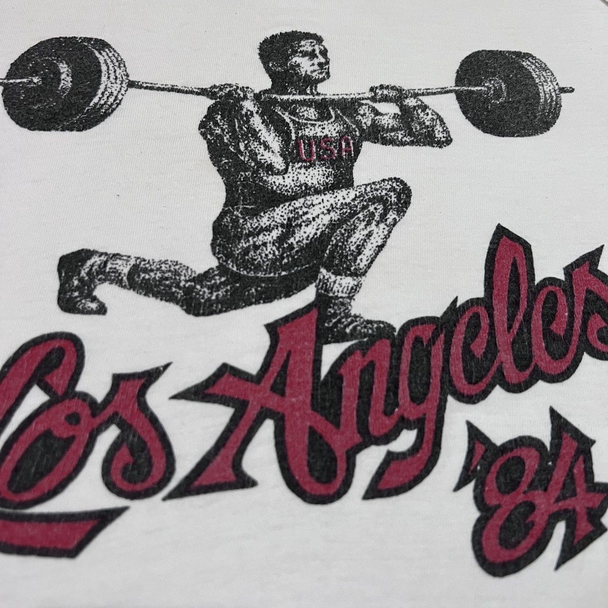 Vintage Vintage USA Los Angeles Gym Fitness Weightlifting Promo Tee Size US XL / EU 56 / 4 - 3 Thumbnail